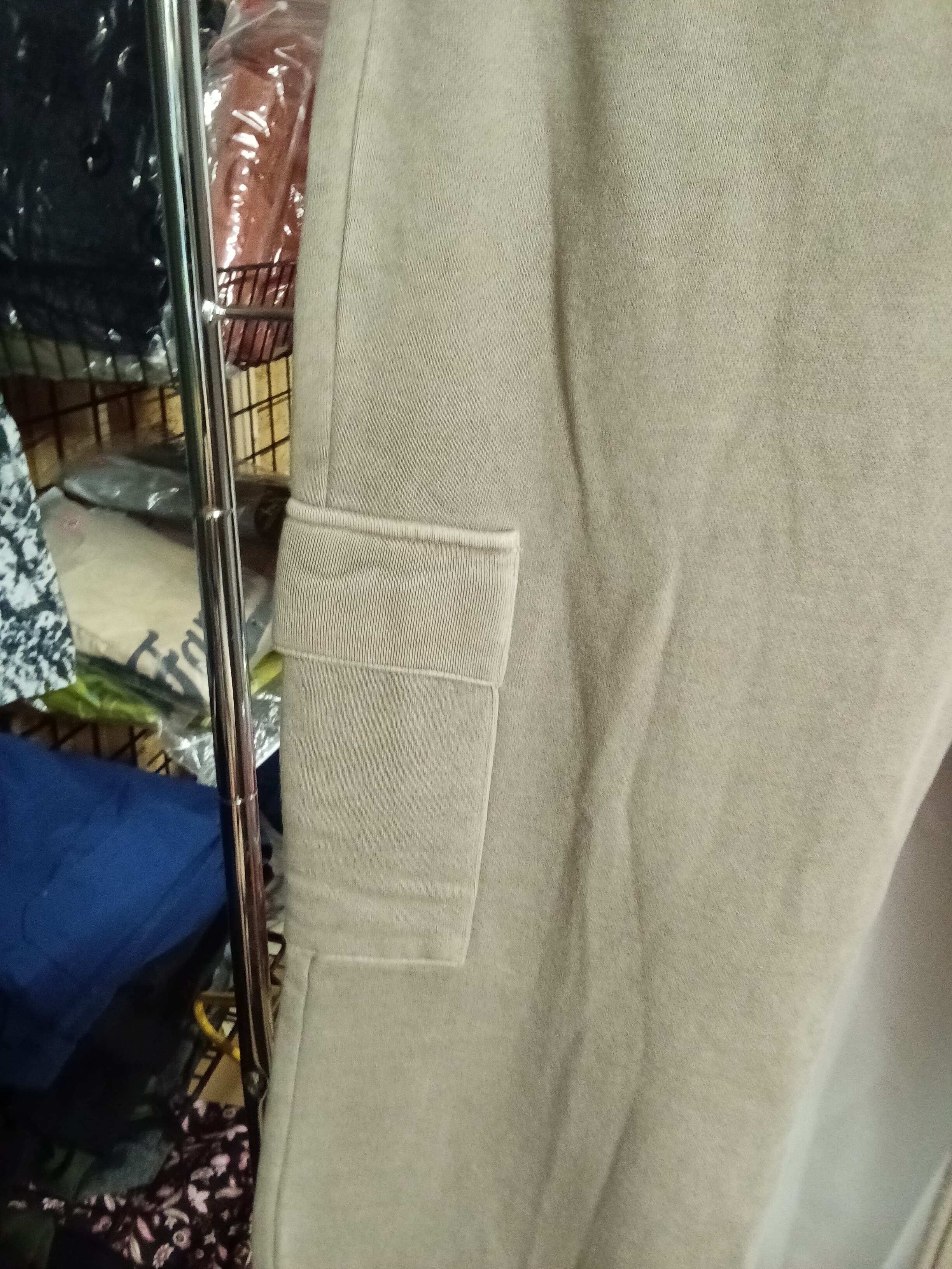 Old Navy Beige Cargo Joggers with Drawstring Waist - Thumbnail 3