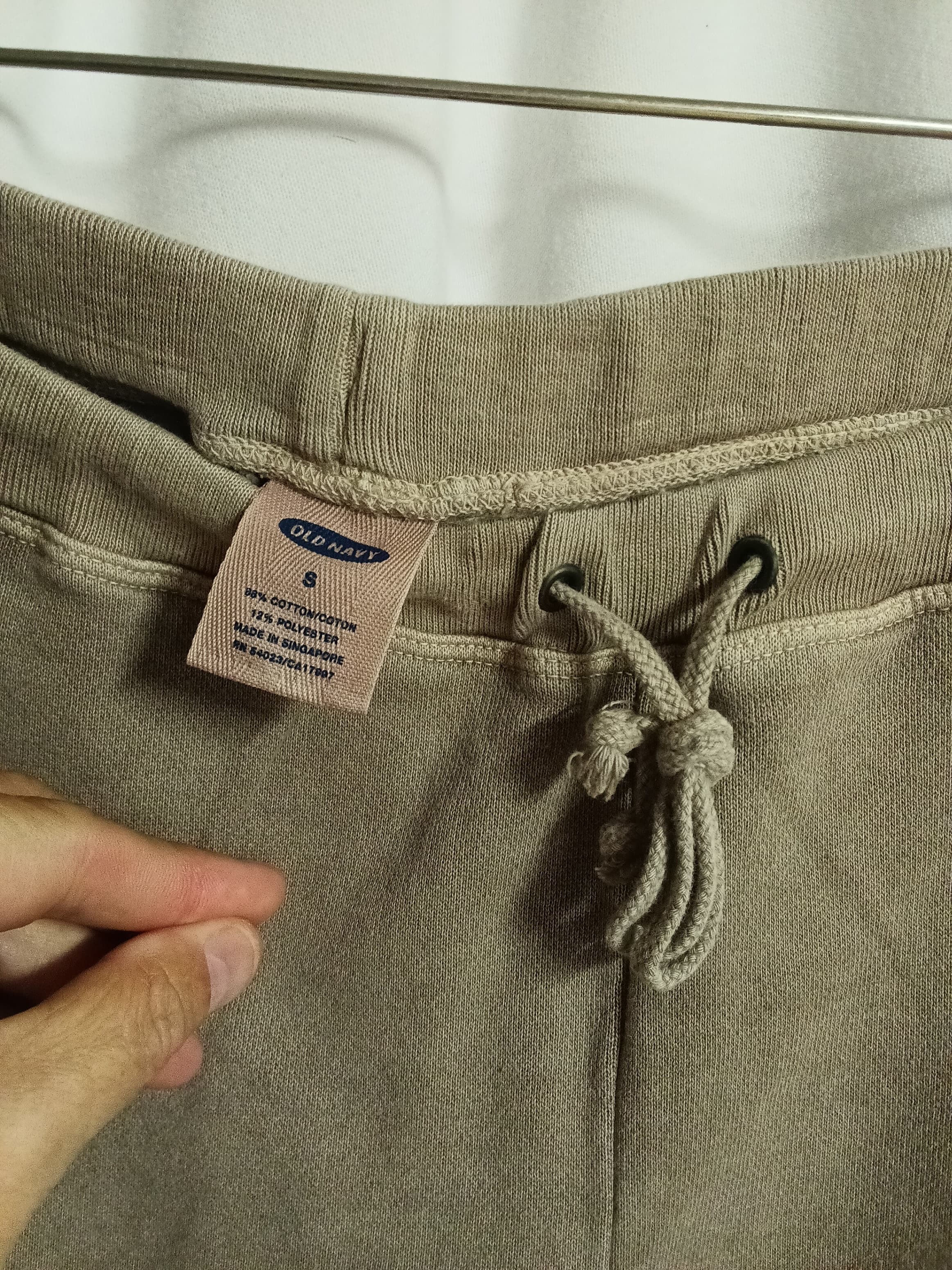 Old Navy Beige Cargo Joggers with Drawstring Waist - Thumbnail 4