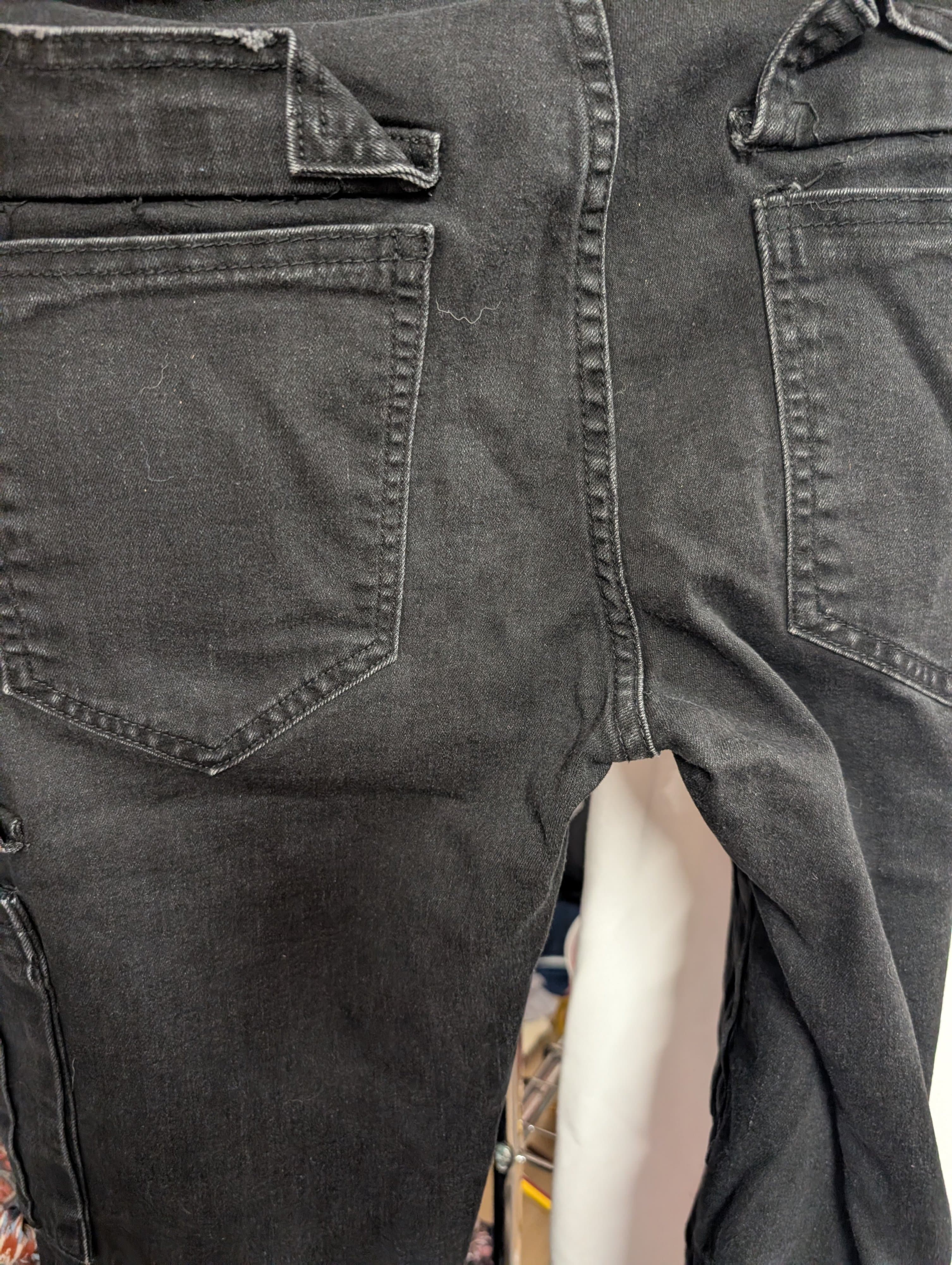 Lady's Black Cargo Pants Size L - Thumbnail 3