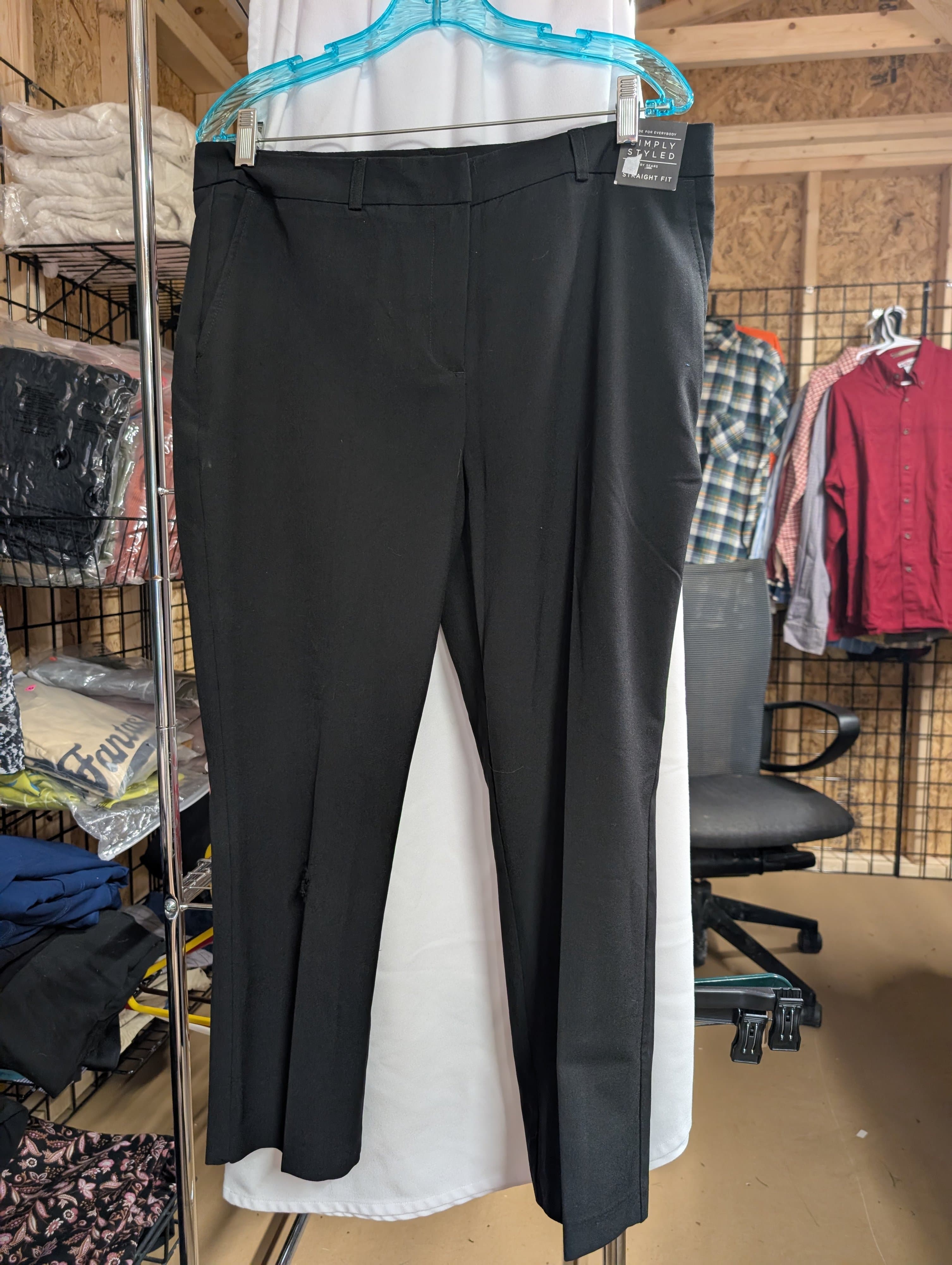 Simply Styled Women's Black Straight Fit Pants - Thumbnail 2