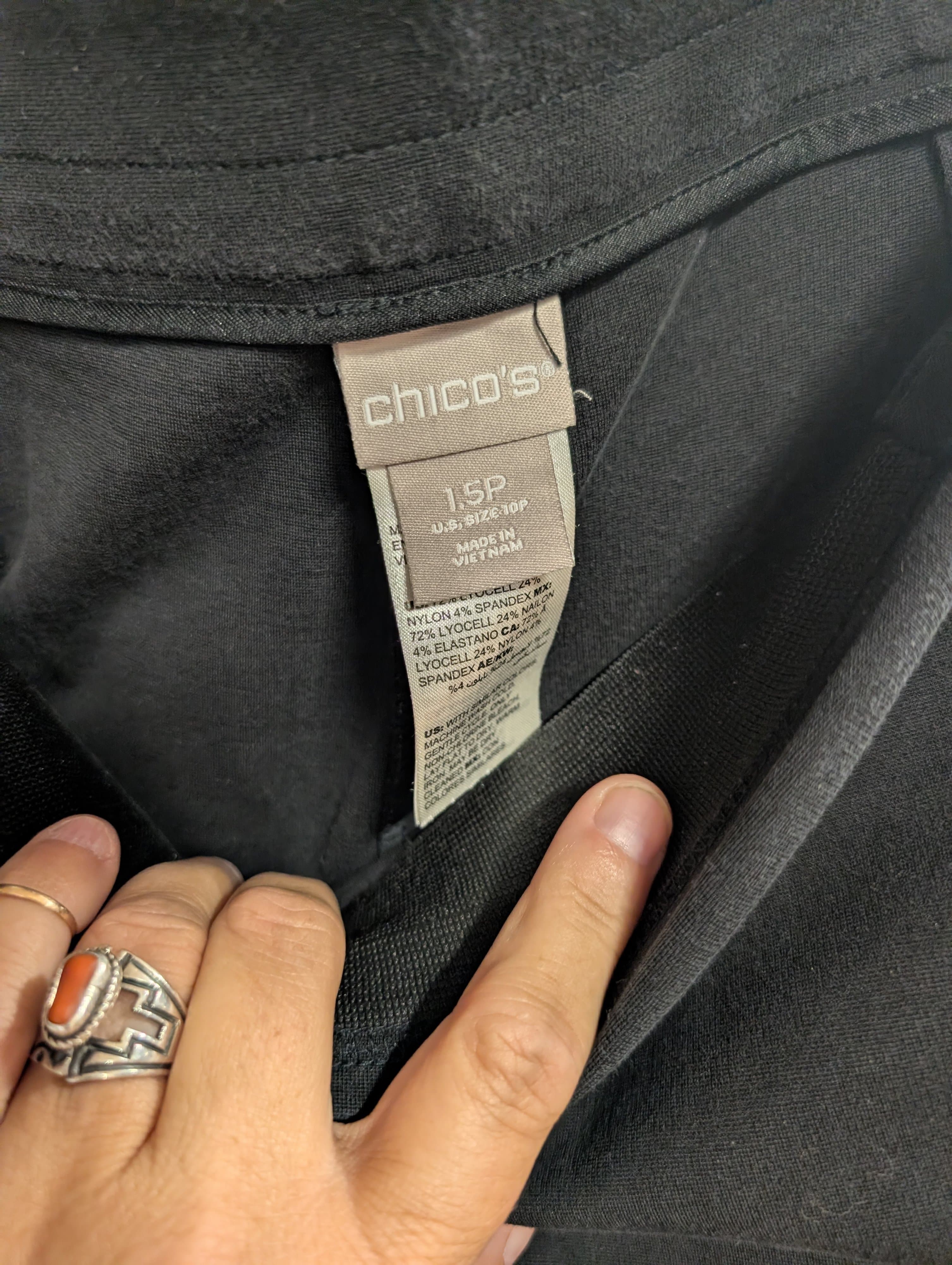 Chico's Black Wide-Leg Pants - Thumbnail 4