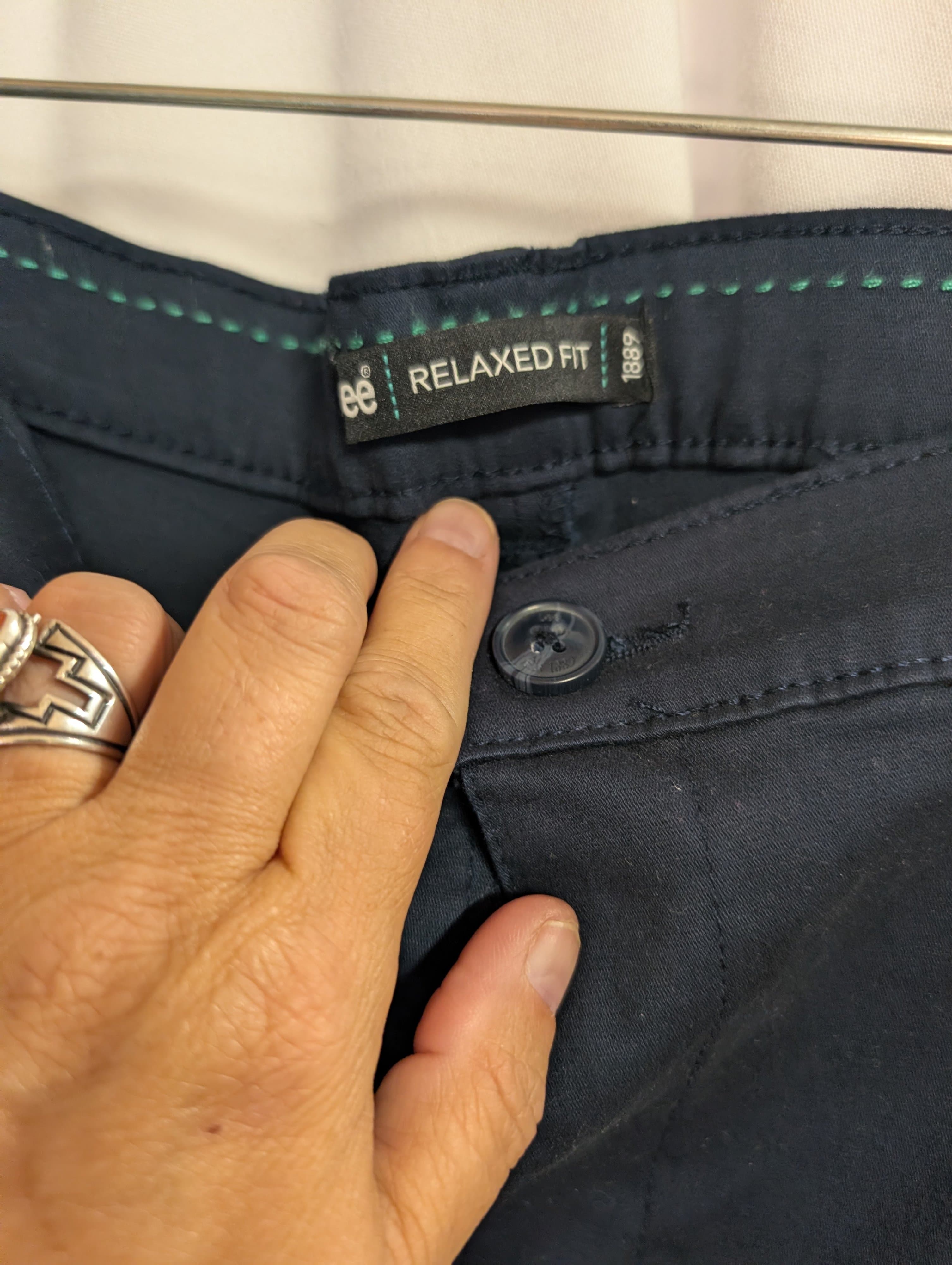 Lee Relaxed Fit Navy Pants - Thumbnail 2