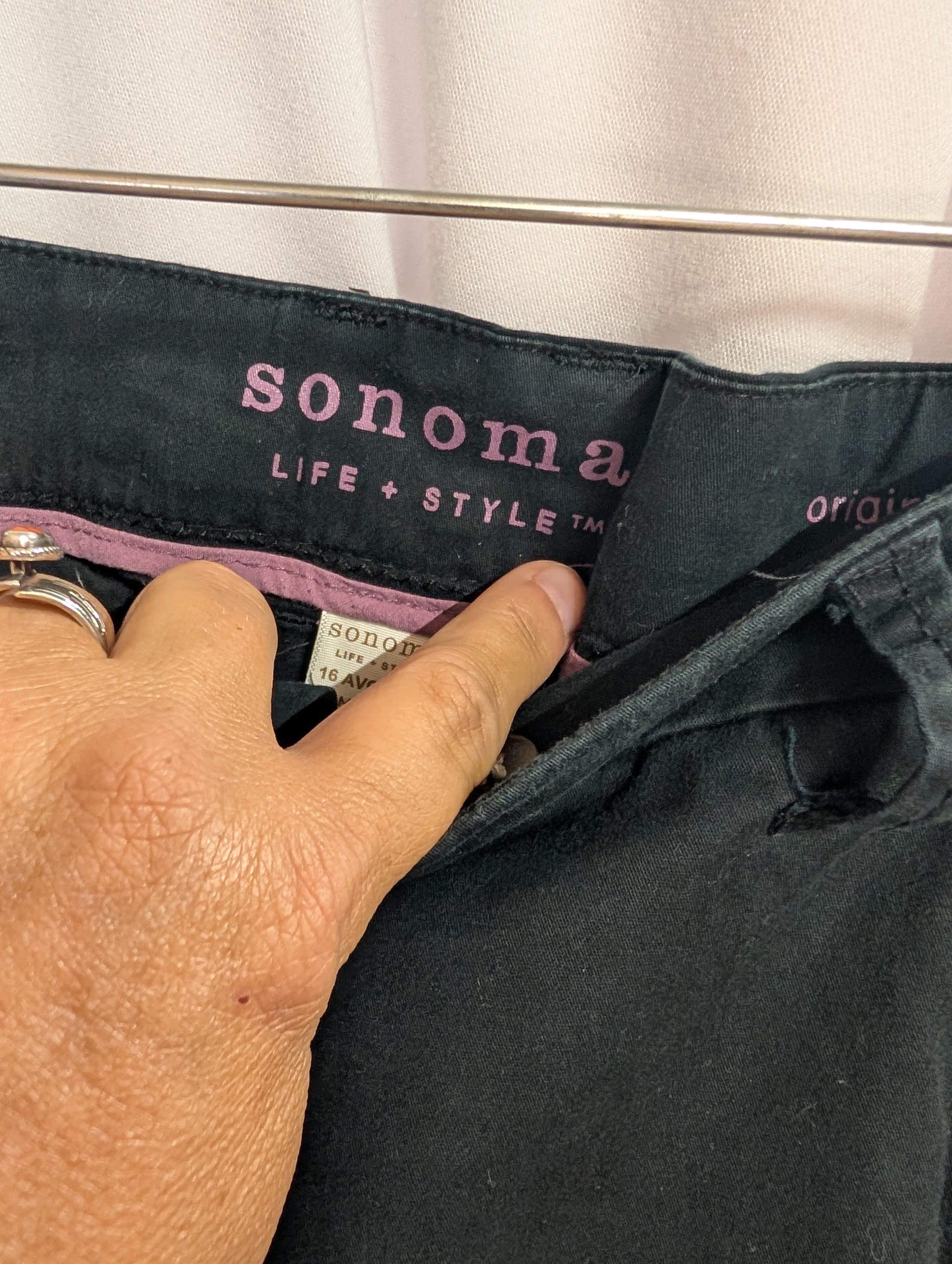 Sonoma Women's Black Pants Size 16 Average - Thumbnail 3