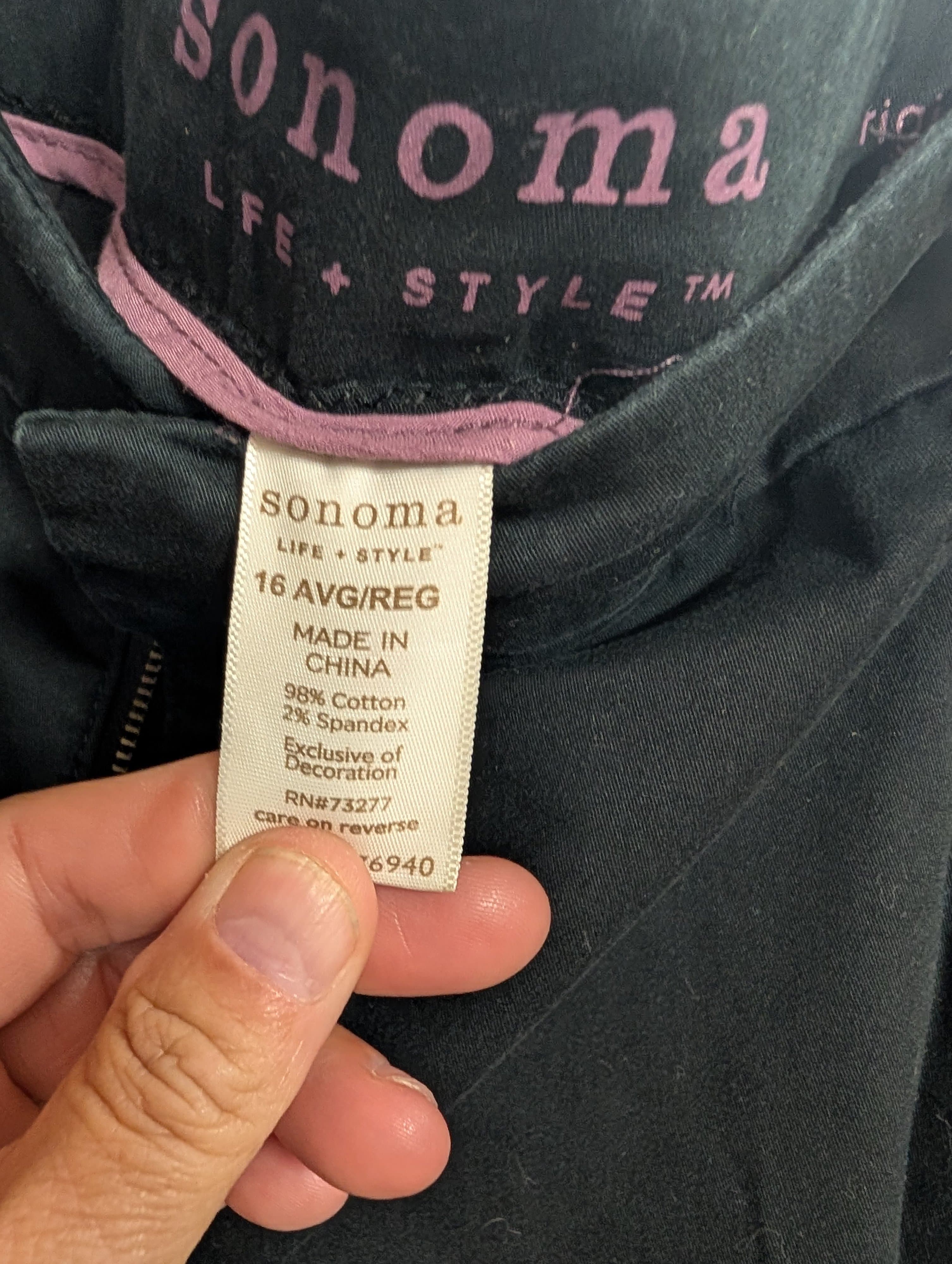 Sonoma Women's Black Pants Size 16 Average - Thumbnail 4