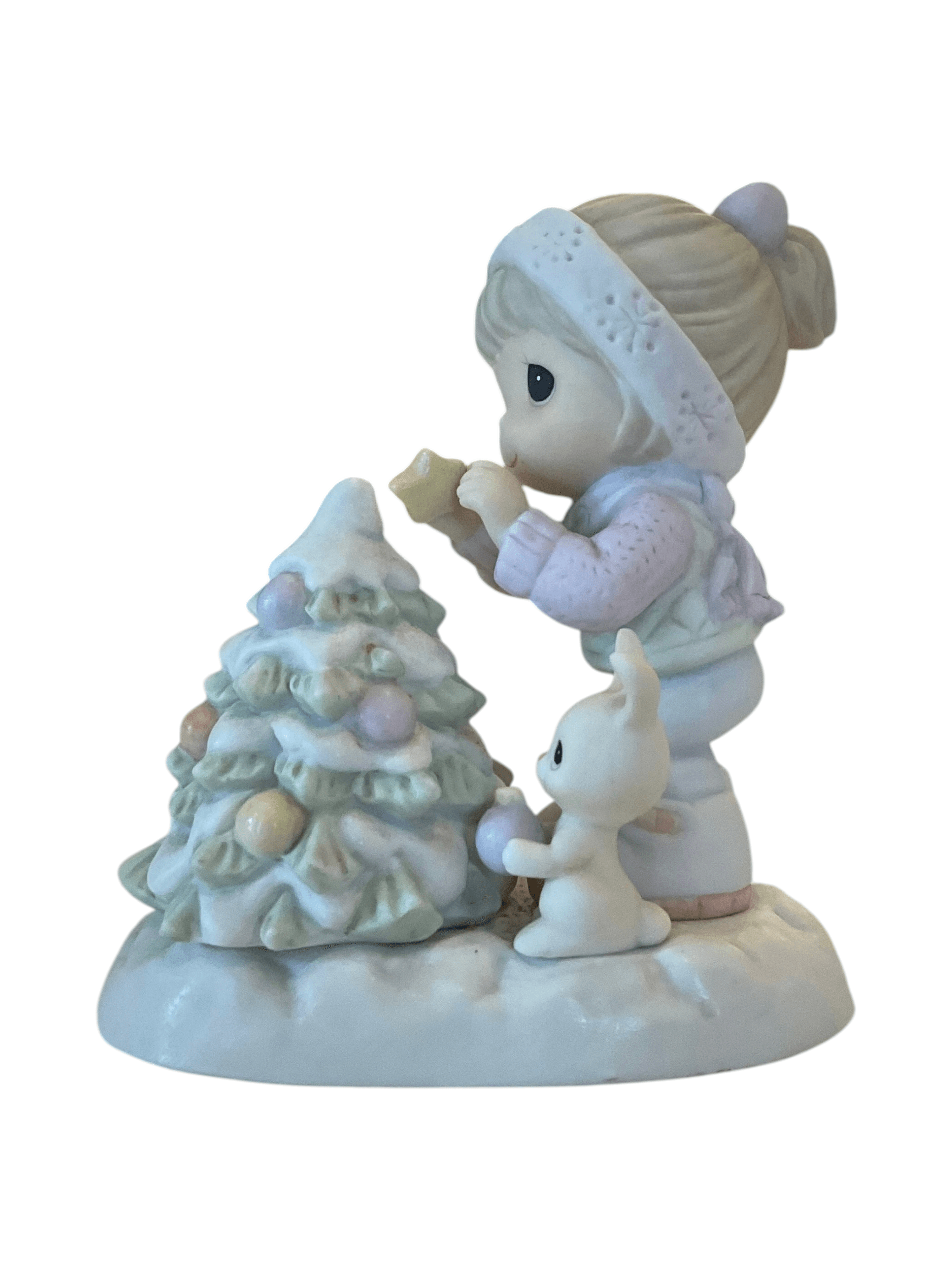 Precious Moments Christmas Figurine with Child and Tree - Thumbnail 2