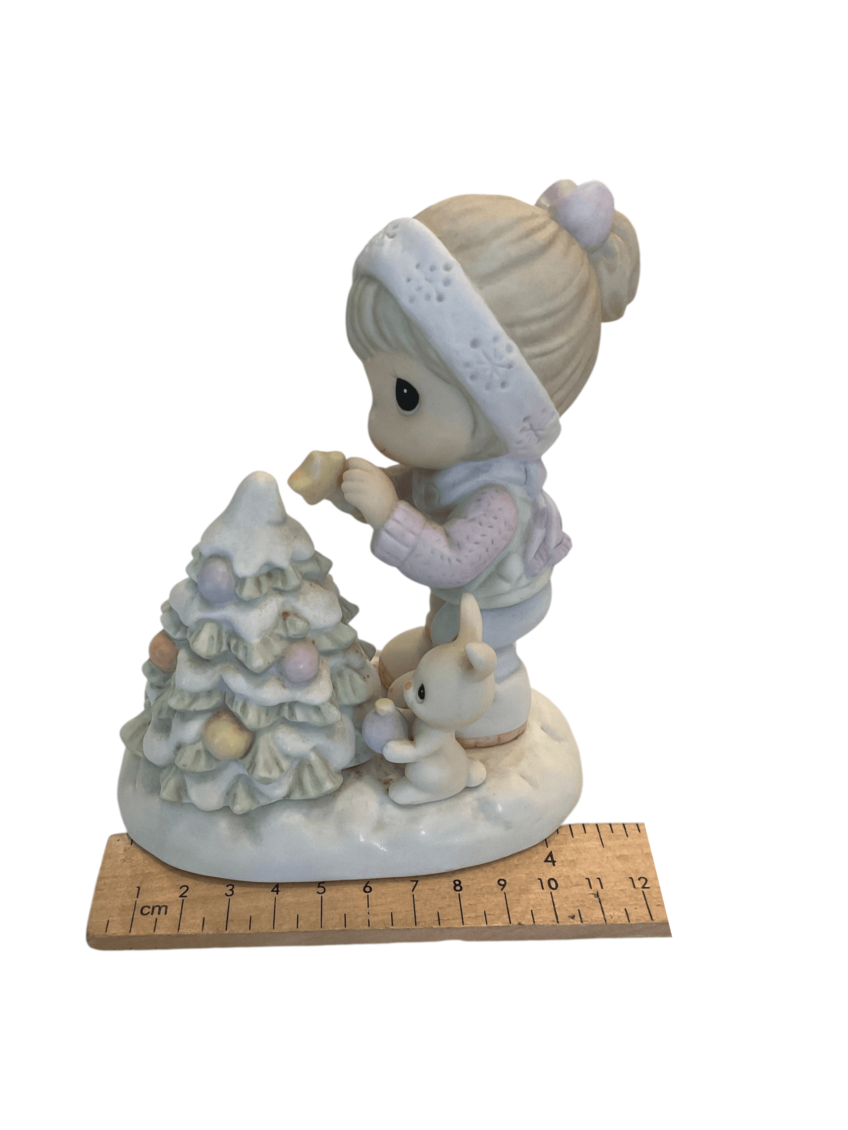 Precious Moments Christmas Figurine with Child and Tree - Thumbnail 7
