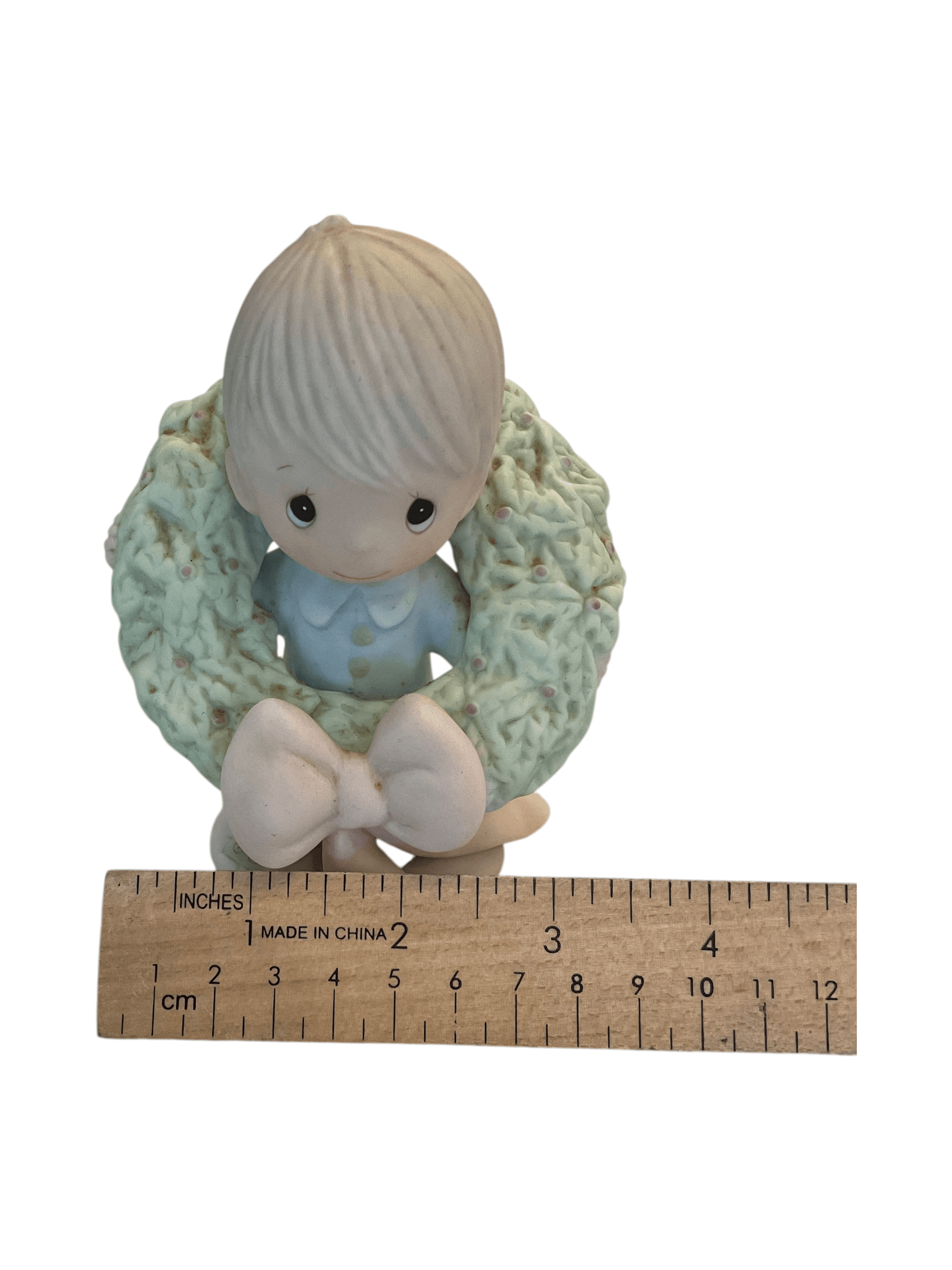 Precious Moments Figurine with Wreath and Bow - Thumbnail 6