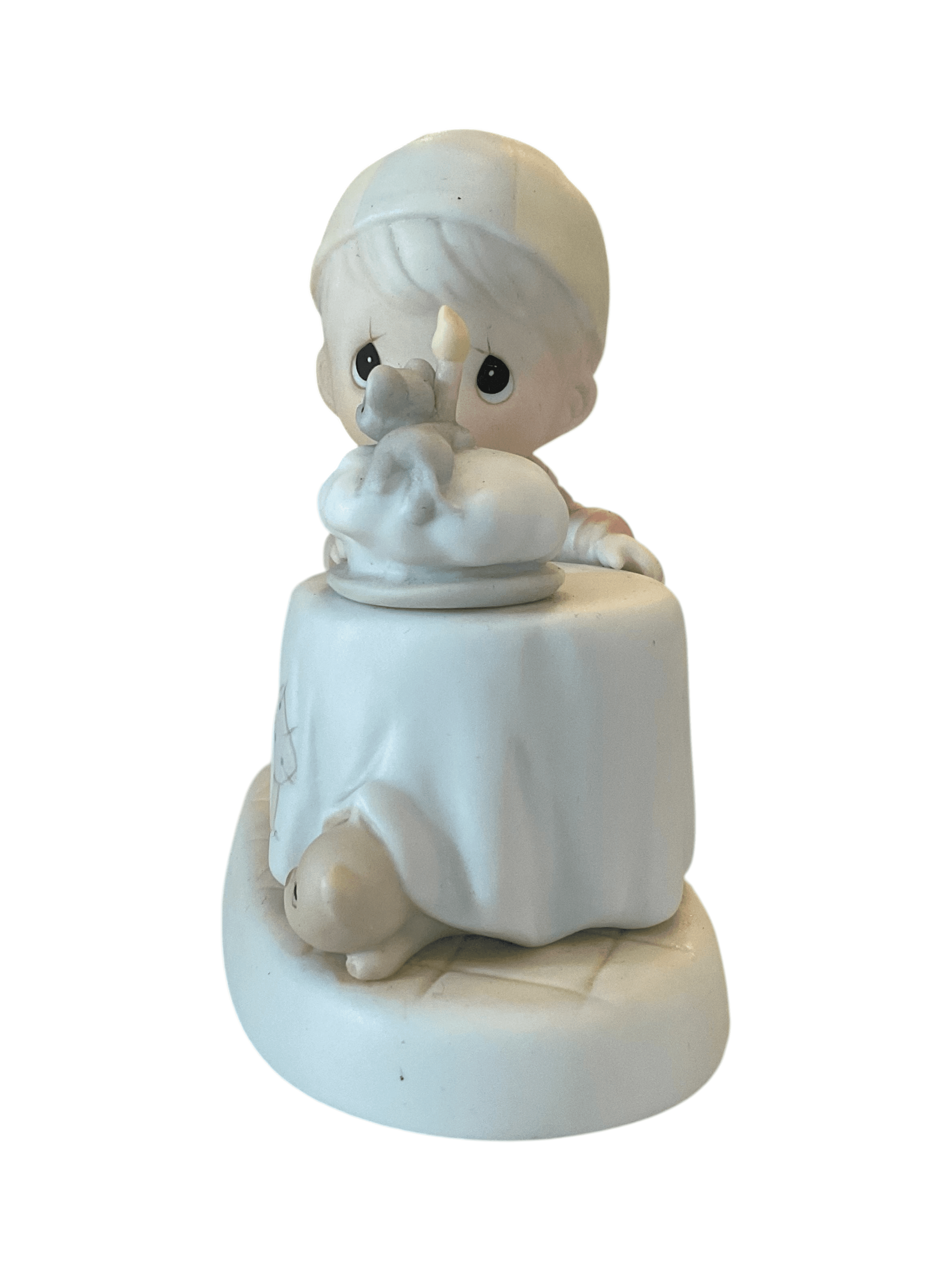 Precious Moments Figurine Boy with Cake and Mouse - Thumbnail 3