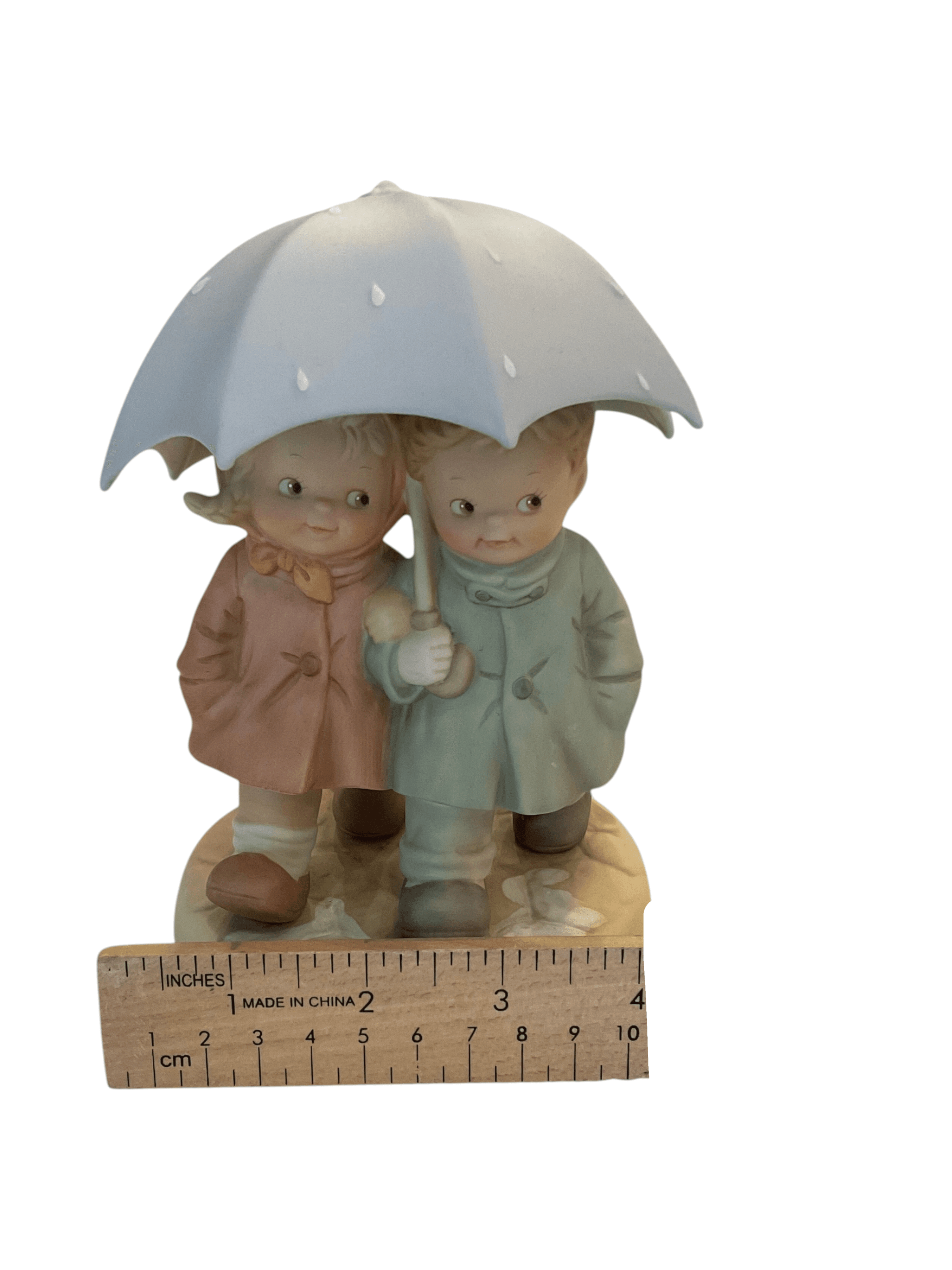 Enesco Precious Moments Figurine Couple Under Umbrella - Thumbnail 7