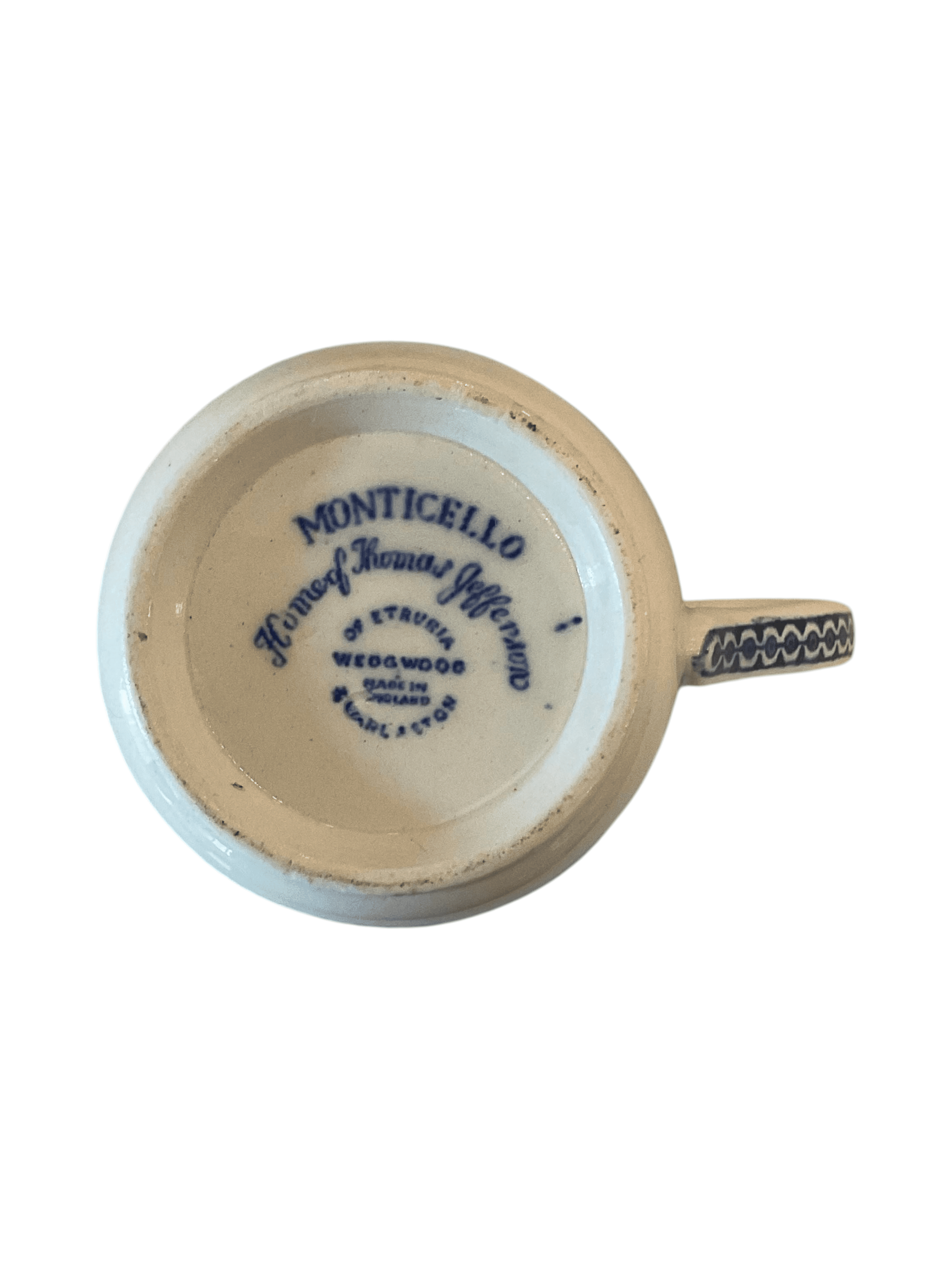 Wedgwood Monticello Blue and White Demitasse Cup - Thumbnail 5