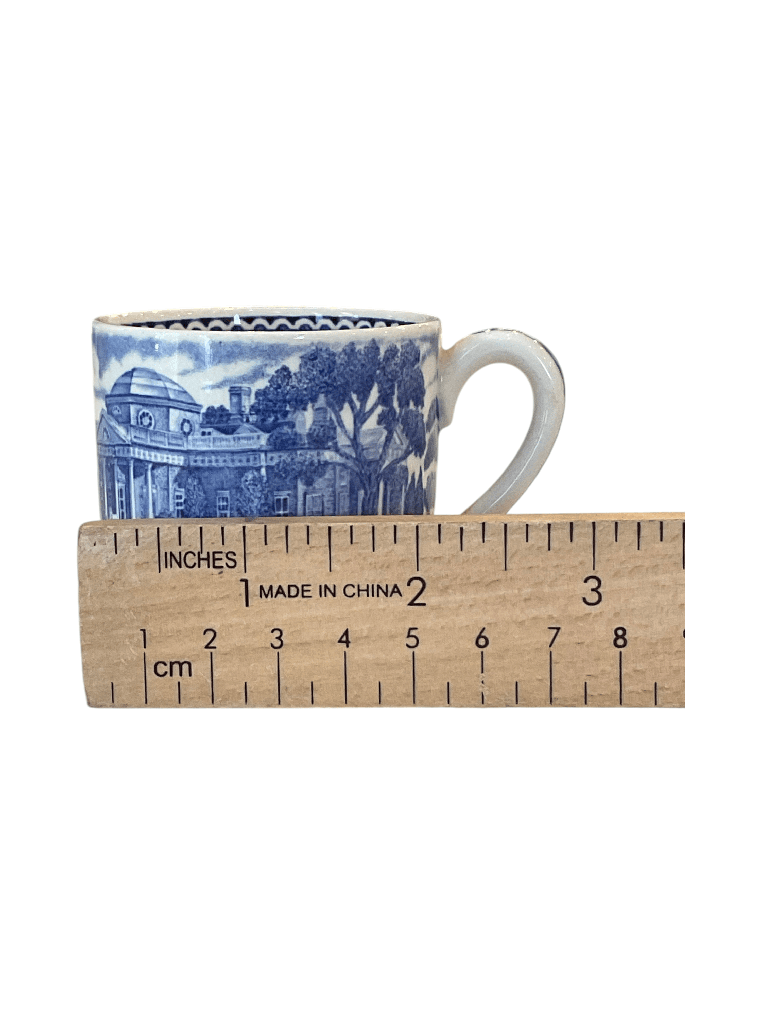 Wedgwood Monticello Blue and White Demitasse Cup - Thumbnail 6