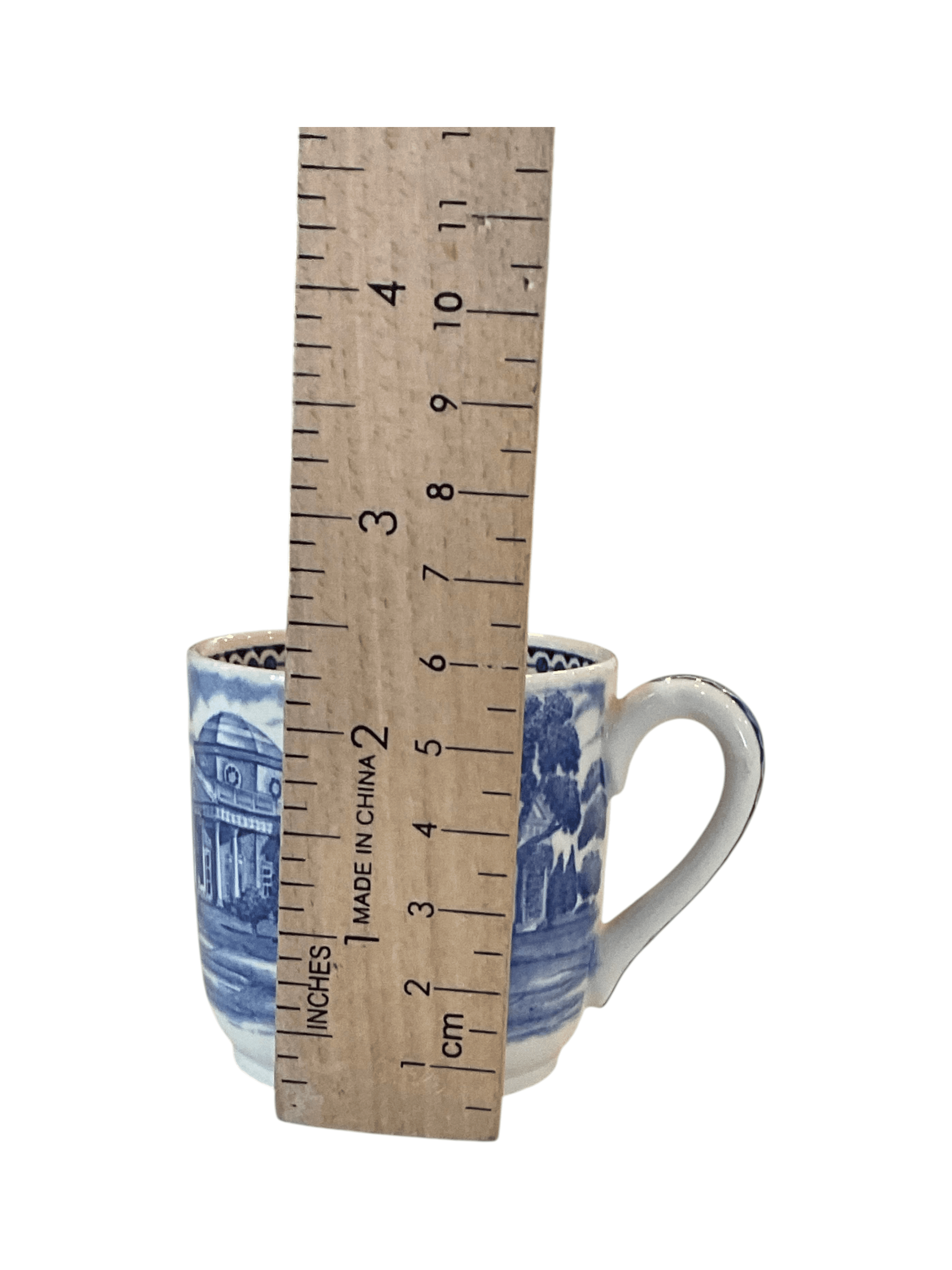 Wedgwood Monticello Blue and White Demitasse Cup - Thumbnail 7