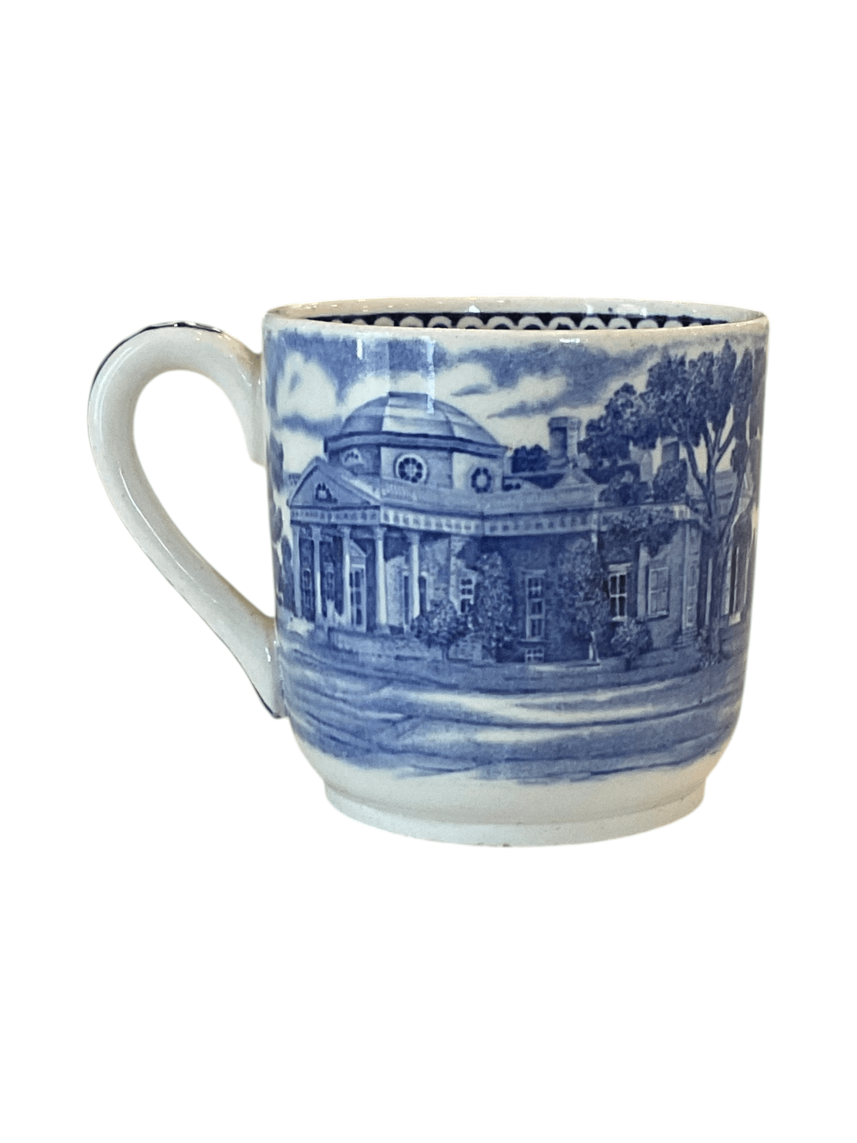 Wedgwood Monticello Blue and White Demitasse Cup - Thumbnail 4