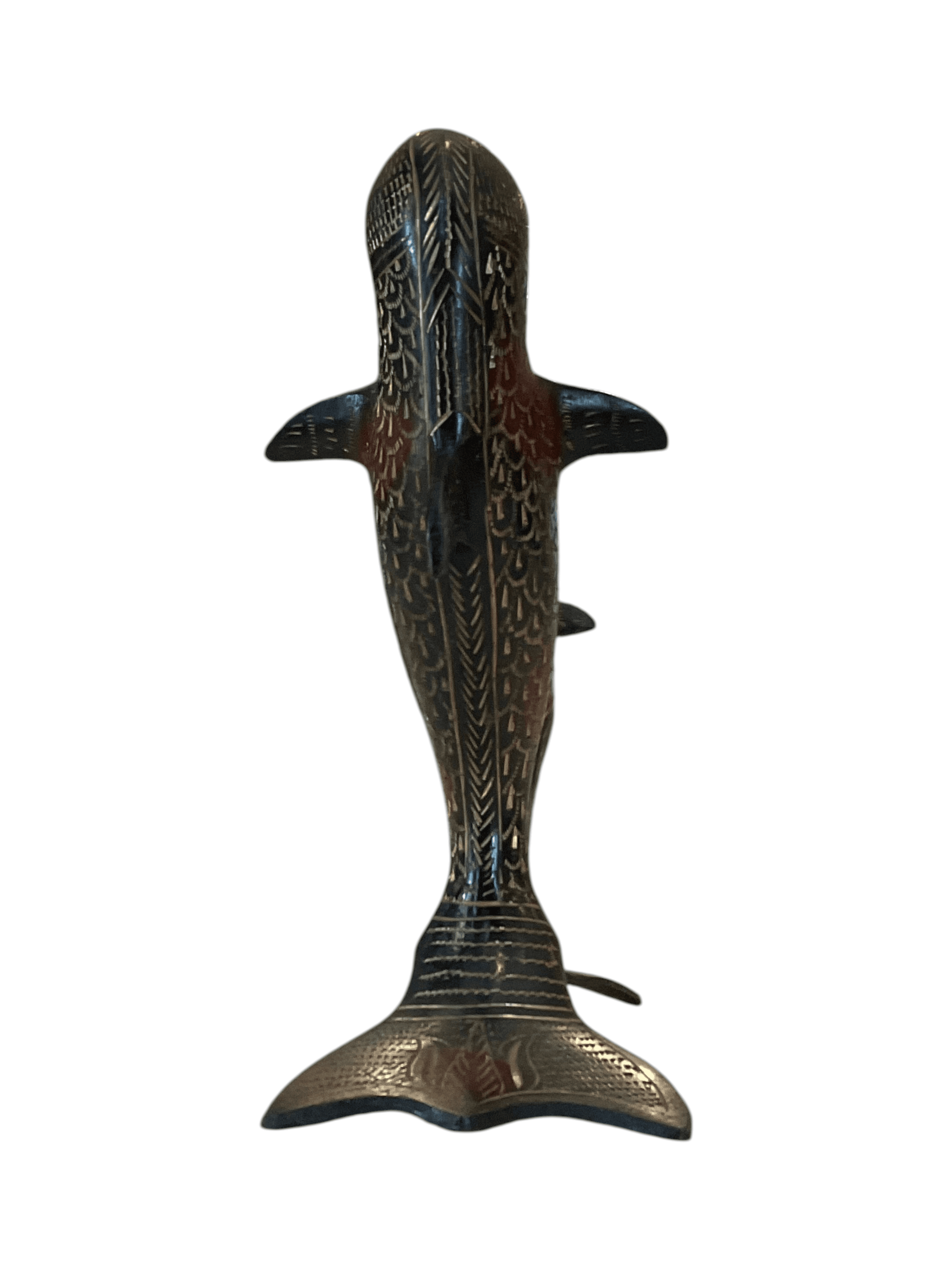 Set of 2 Brass Dolphin Figurines Set - Thumbnail 4