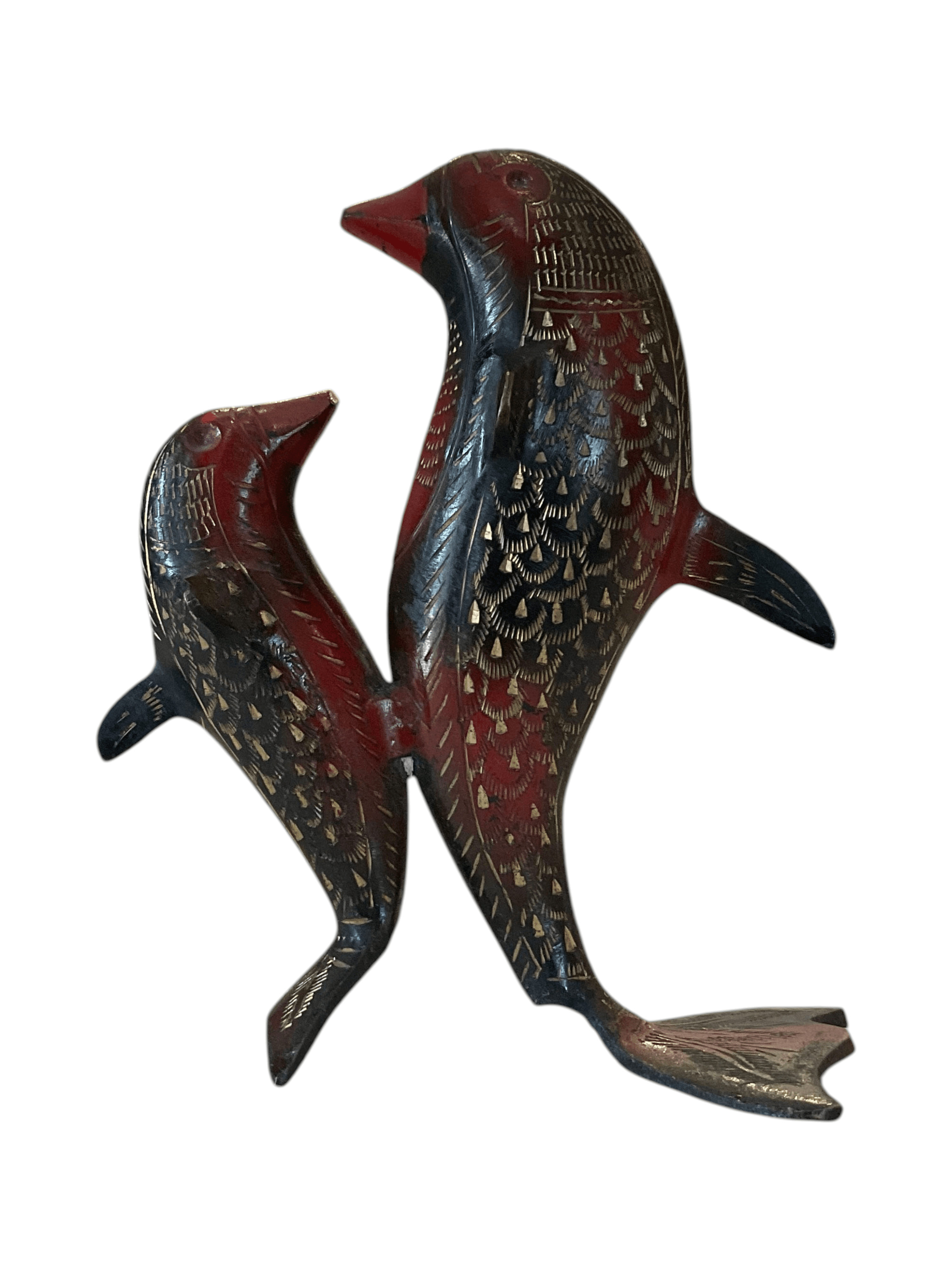 Set of 2 Brass Dolphin Figurines Set - Thumbnail 5