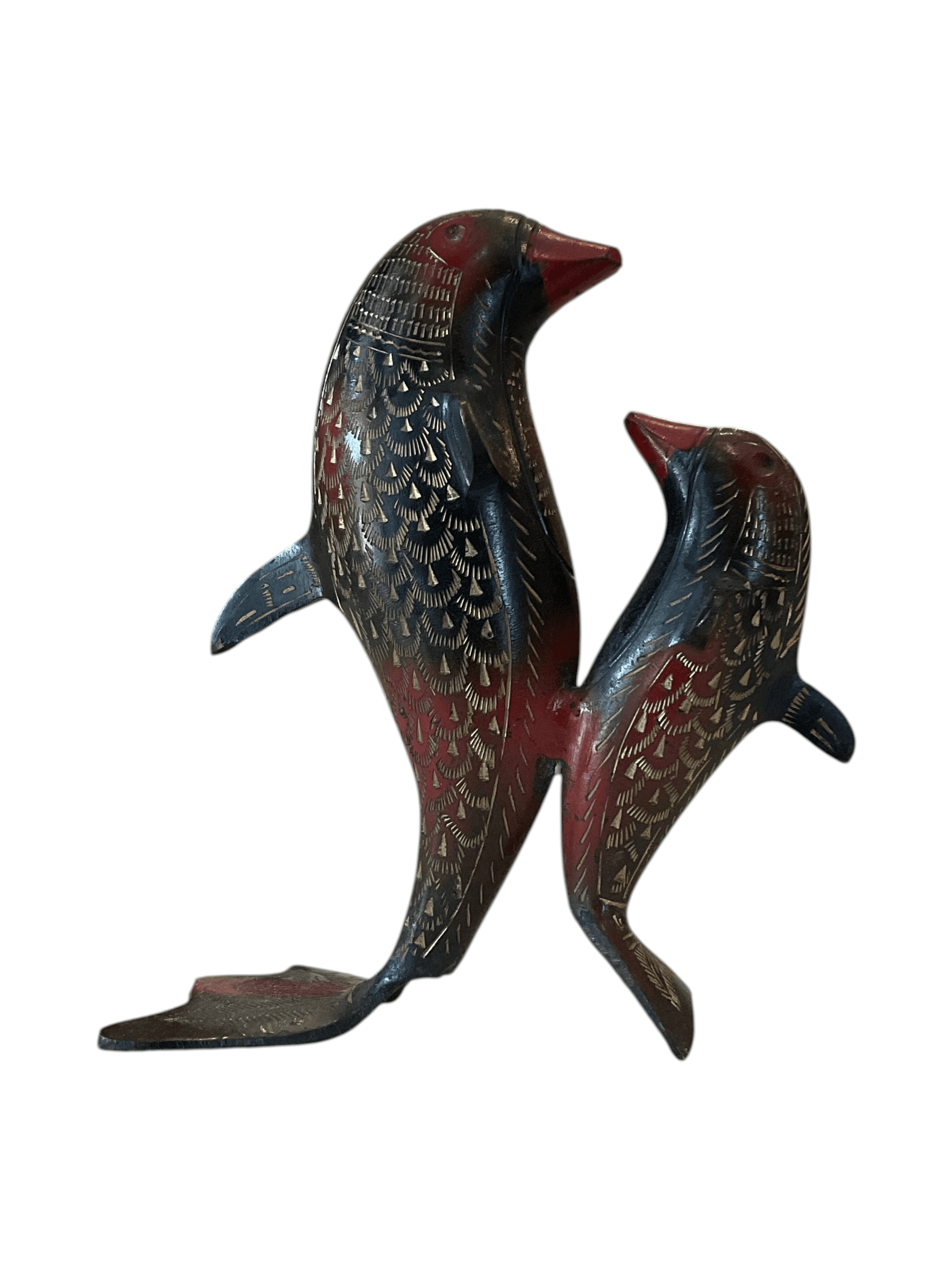 Set of 2 Brass Dolphin Figurines Set - Thumbnail 9