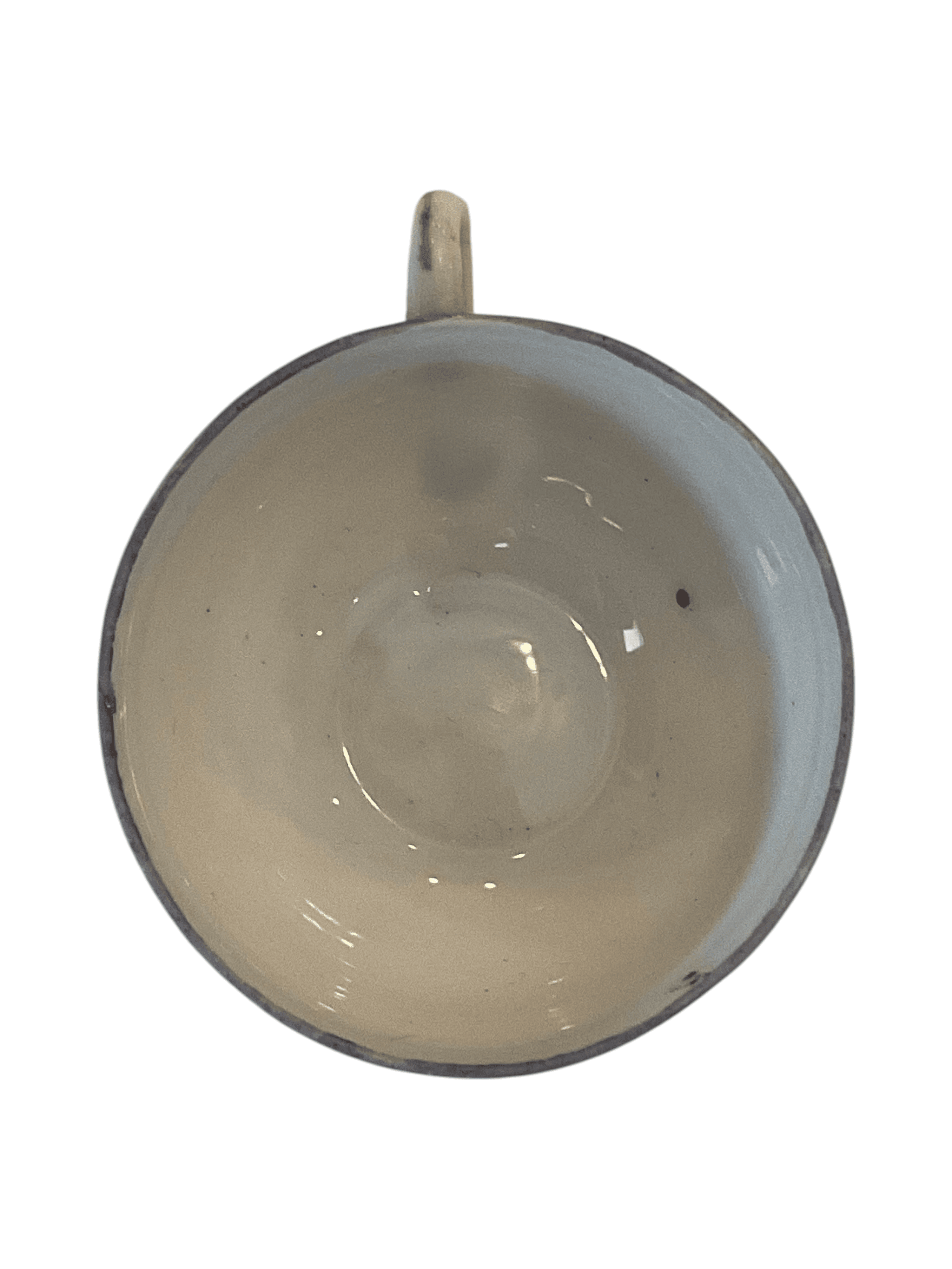 Vintage Hand-Painted Ceramic Teacup with Scenic Design - Thumbnail 5
