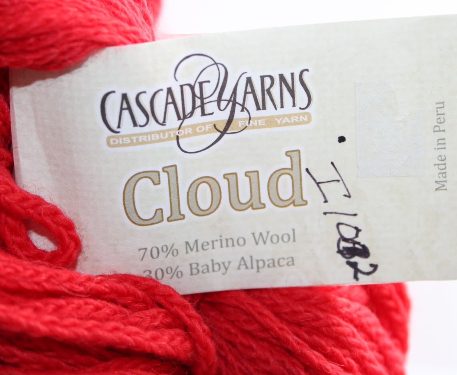 Cascade Yarn Cloud Red Col 2108 70% Merino 30% Baby Alpaca 100gr 164yd - Thumbnail 3