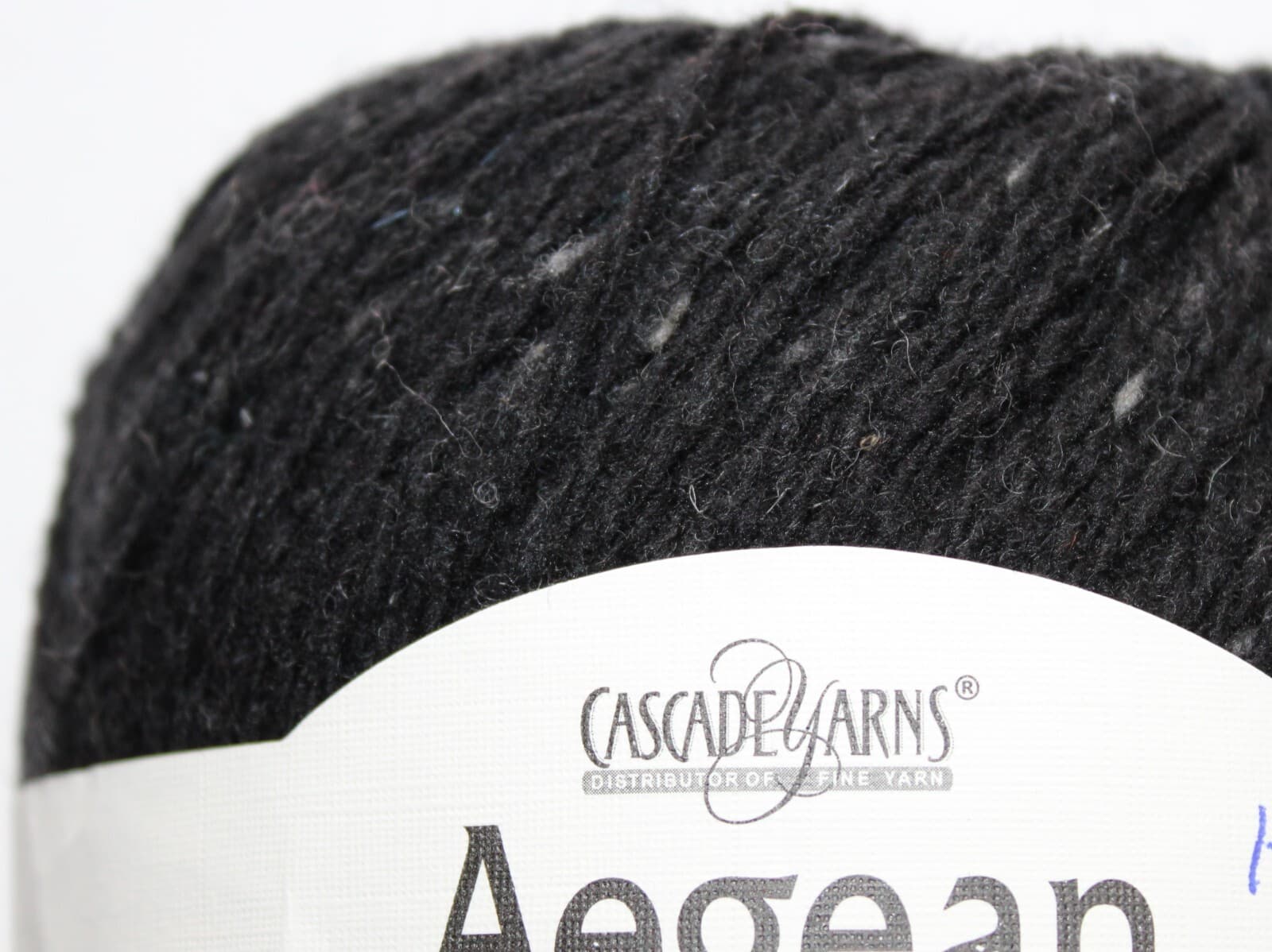 Cascade Yarn Aegean Tweed Col 04 Black 100% Organic Wool 100gr 328yd - Thumbnail 2
