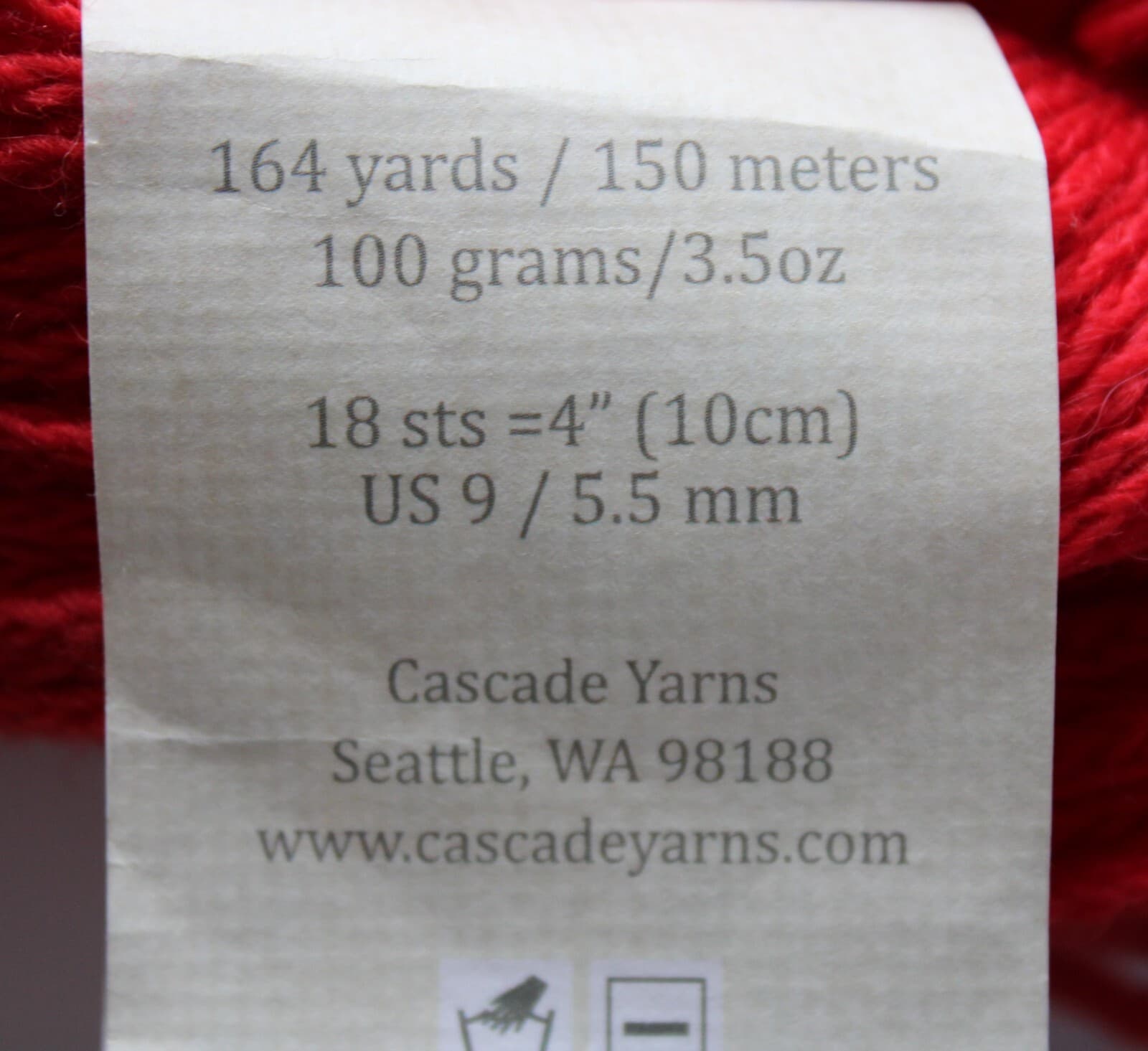 Cascade Yarn Cloud Red Col 2108 70% Merino 30% Baby Alpaca 100gr 164yd - Thumbnail 4