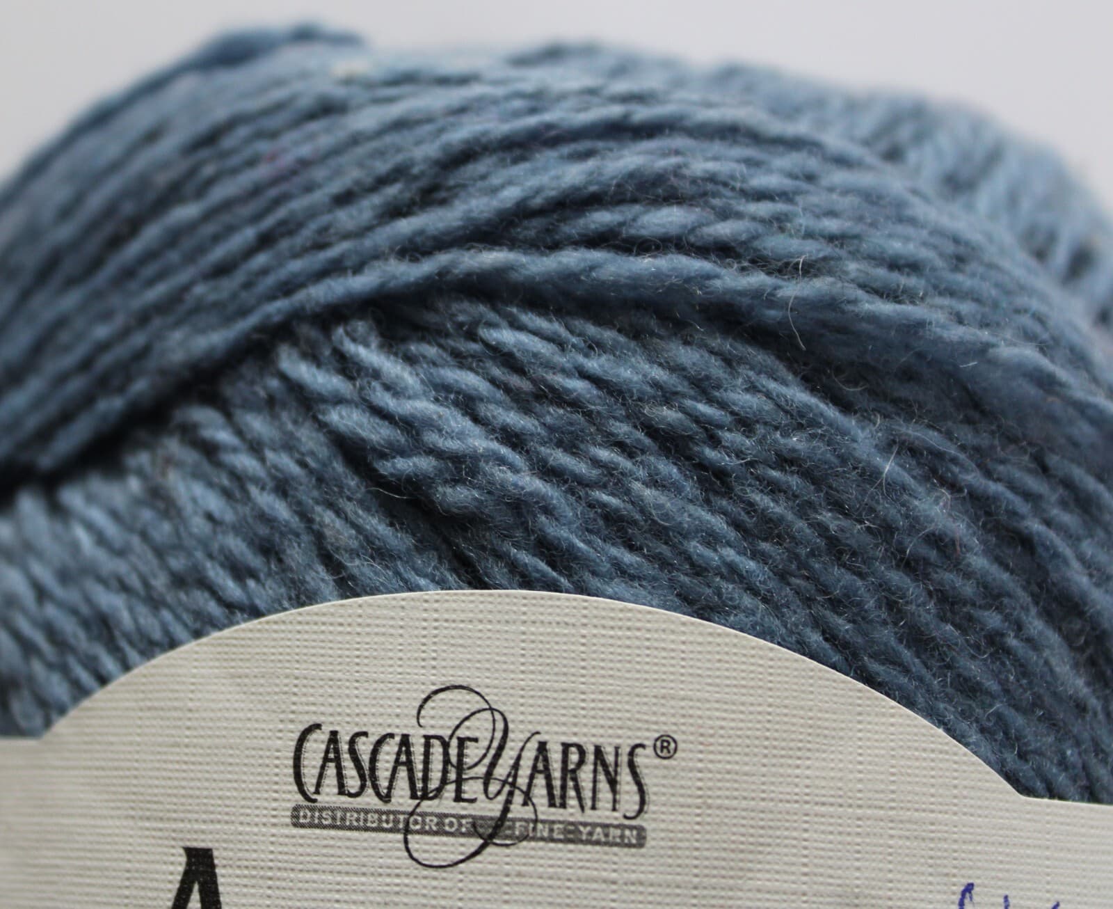 Cascade Yarn Aegean Tweed Col 15 Denim Blue 100% Organic Wool 100gr 328yd - Thumbnail 2