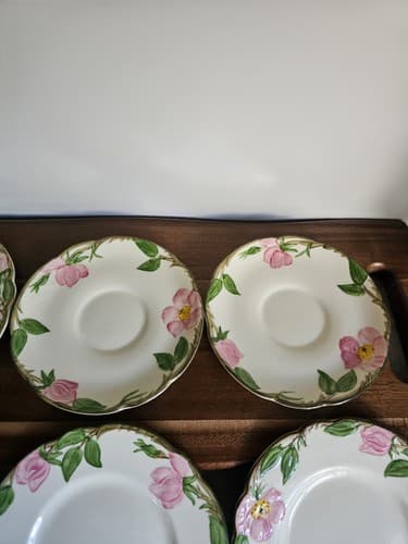 Franciscan Desert Rose (4) Bread & Butter Plates 6” (2) Saucers USA - Thumbnail 3