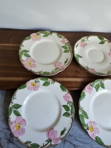 Franciscan Desert Rose (4) Bread & Butter Plates 6” (2) Saucers USA - Thumbnail 5
