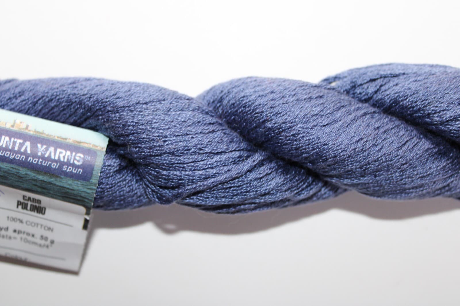 Punta Yarns Cabo Polonio Col SOL540 Blue 100% Cotton 50gr 91yd - Thumbnail 2