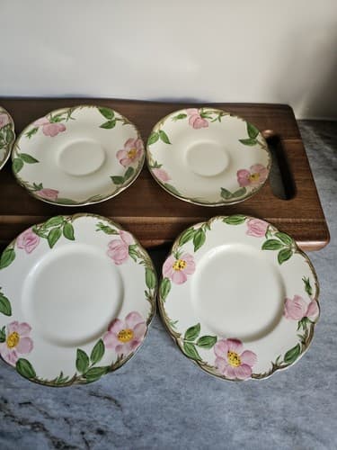 Franciscan Desert Rose (4) Bread & Butter Plates 6” (2) Saucers USA - Thumbnail 4