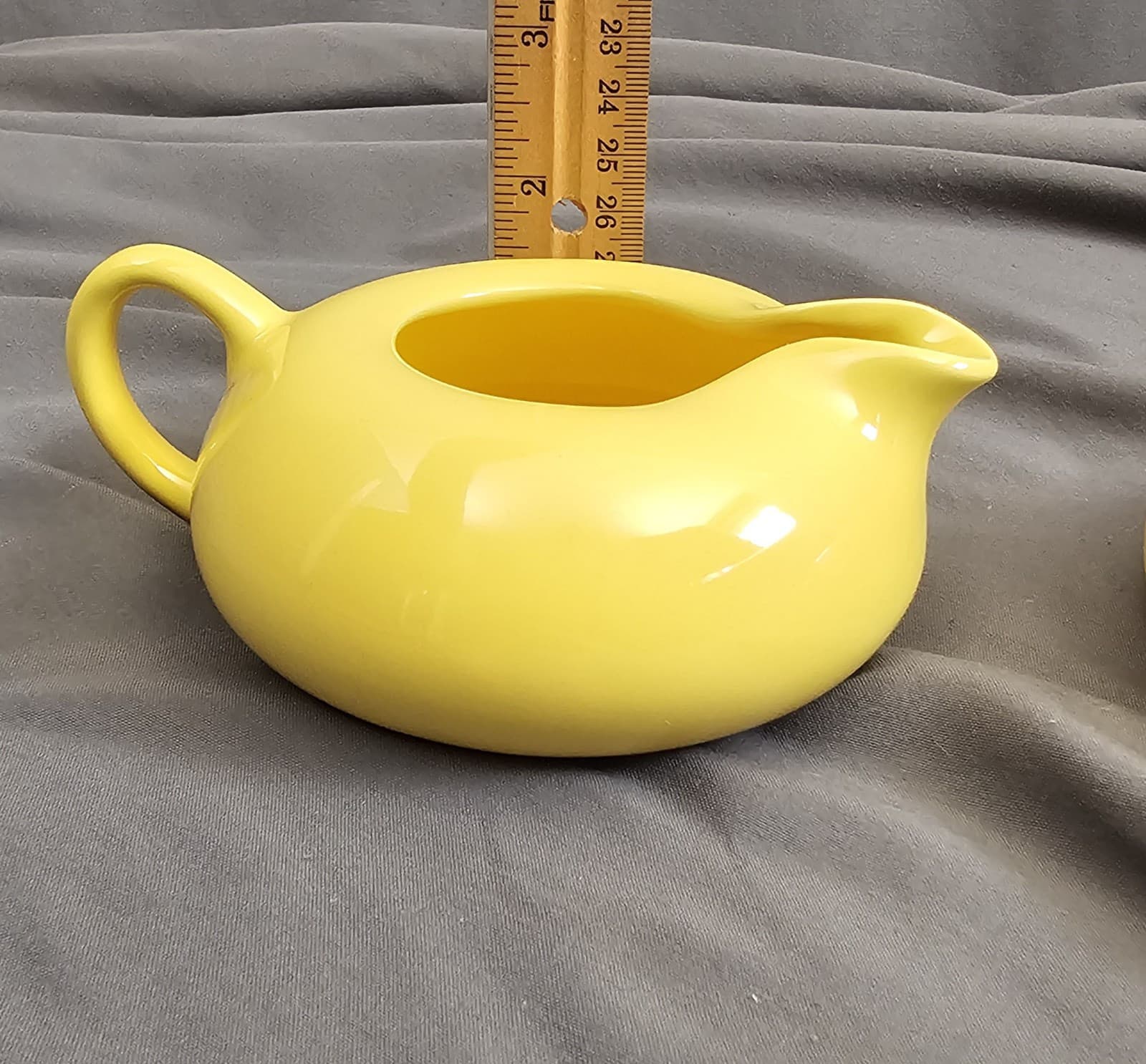 Vintage MCM Hollydale Maibu Modern Bright Yellow Creamer and Sugar Bowl w lid - Thumbnail 12