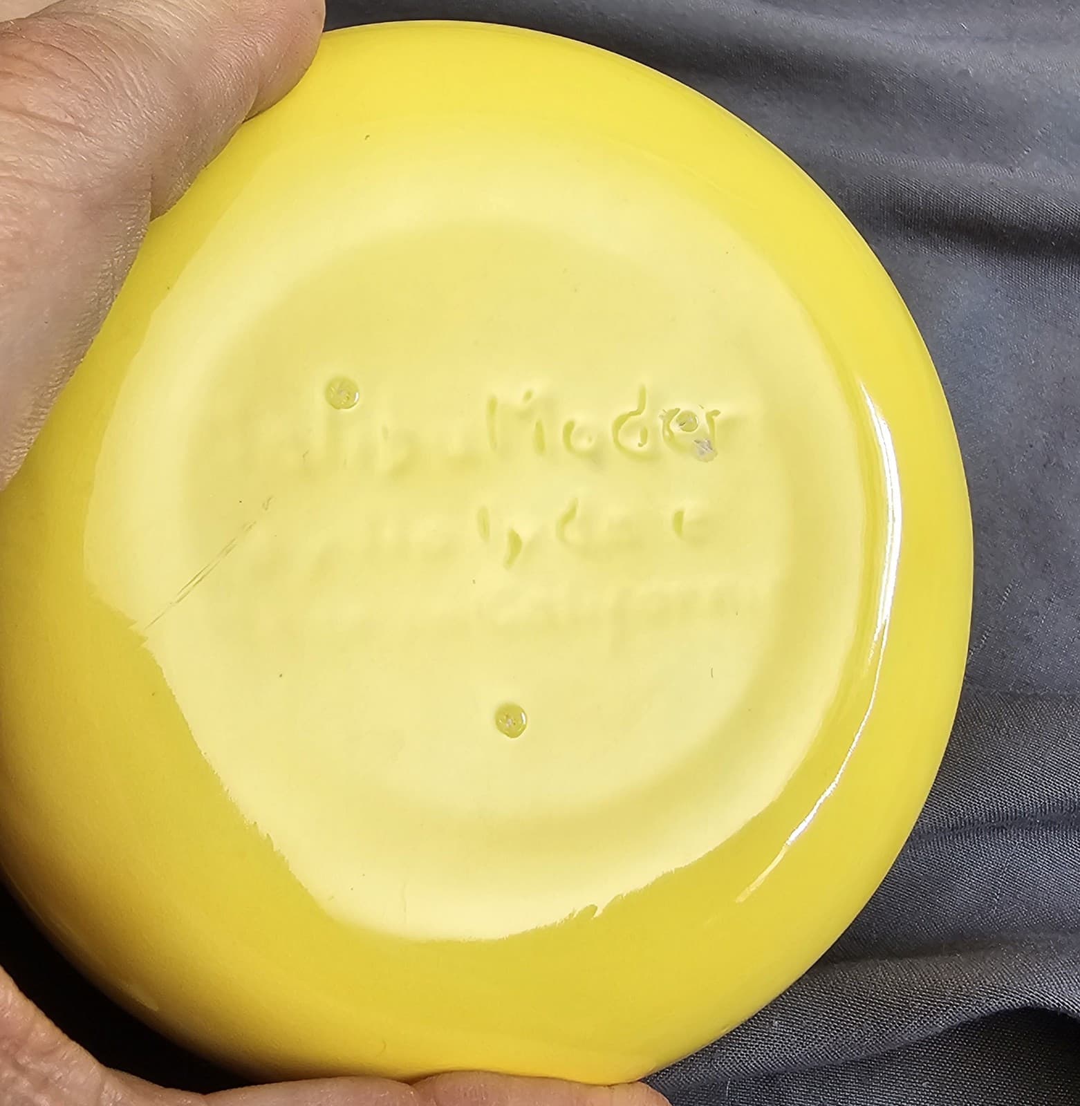 Vintage MCM Hollydale Maibu Modern Bright Yellow Creamer and Sugar Bowl w lid - Thumbnail 9