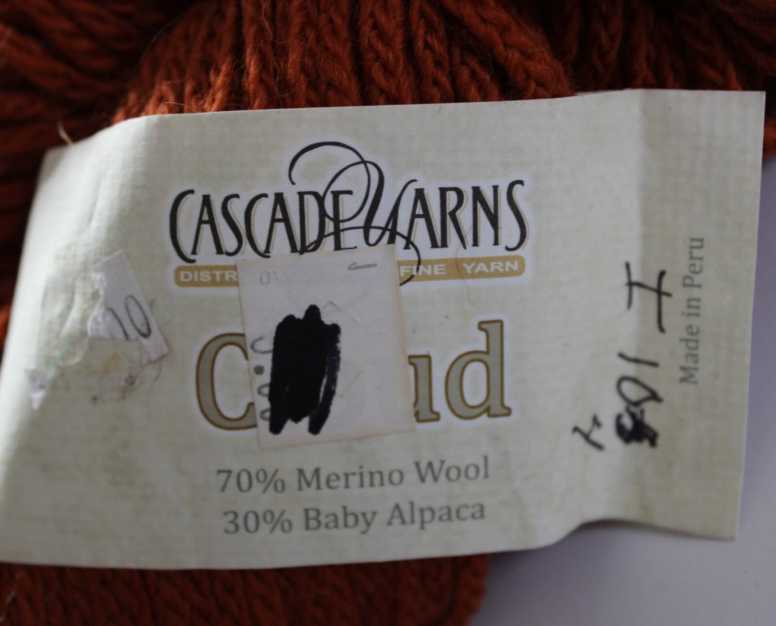 Cascade Yarn Cloud Carrot Col 2106 70% Merino 30% Baby Alpaca 100gr 164yd - Thumbnail 3