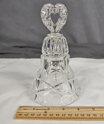 Echt Bleikristall Lead Crystal Happy Anniversary Heart Large 7" x 4.5" - Thumbnail 6