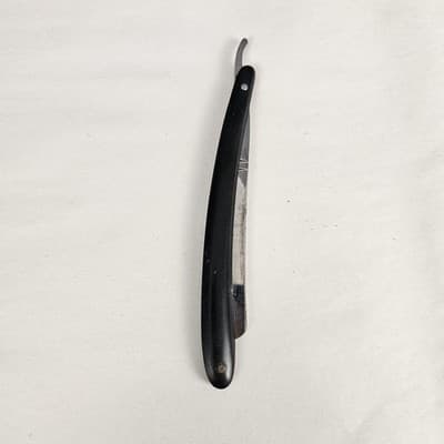 Vintage Straight Razer 81 Thomaz Loureiro Black Handle 6" Long - Thumbnail 3