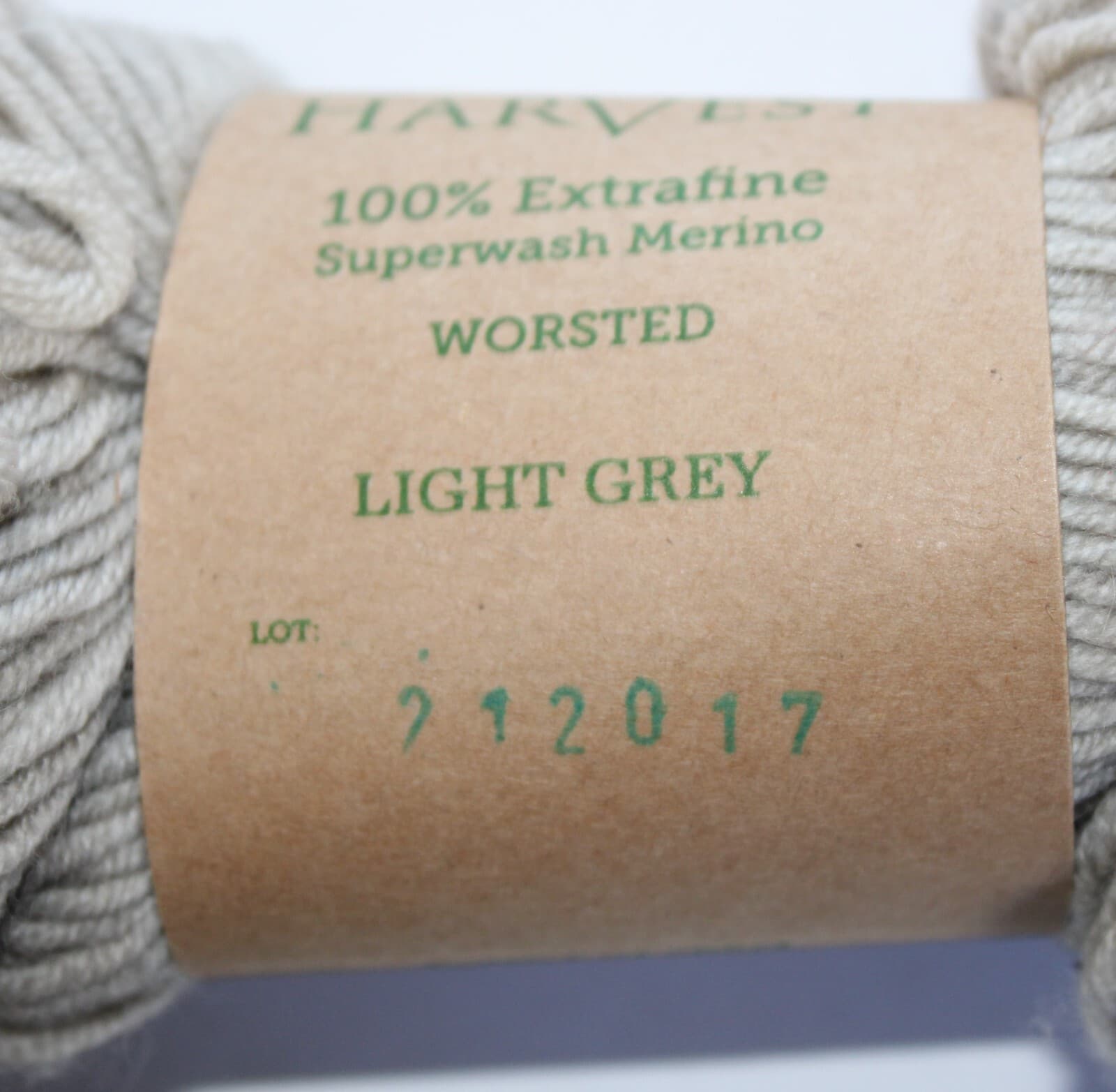Feza Yarn Harvest 100% Extrafine Superwash Merino Col Light Gray 225yd - Thumbnail 5