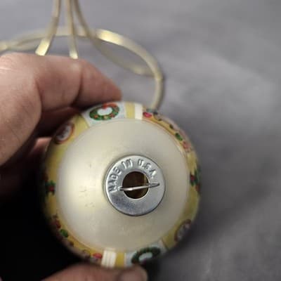 Vintage Corning Glass White Plastic Mice Christmas Ornaments USA Set of 3 - Thumbnail 6