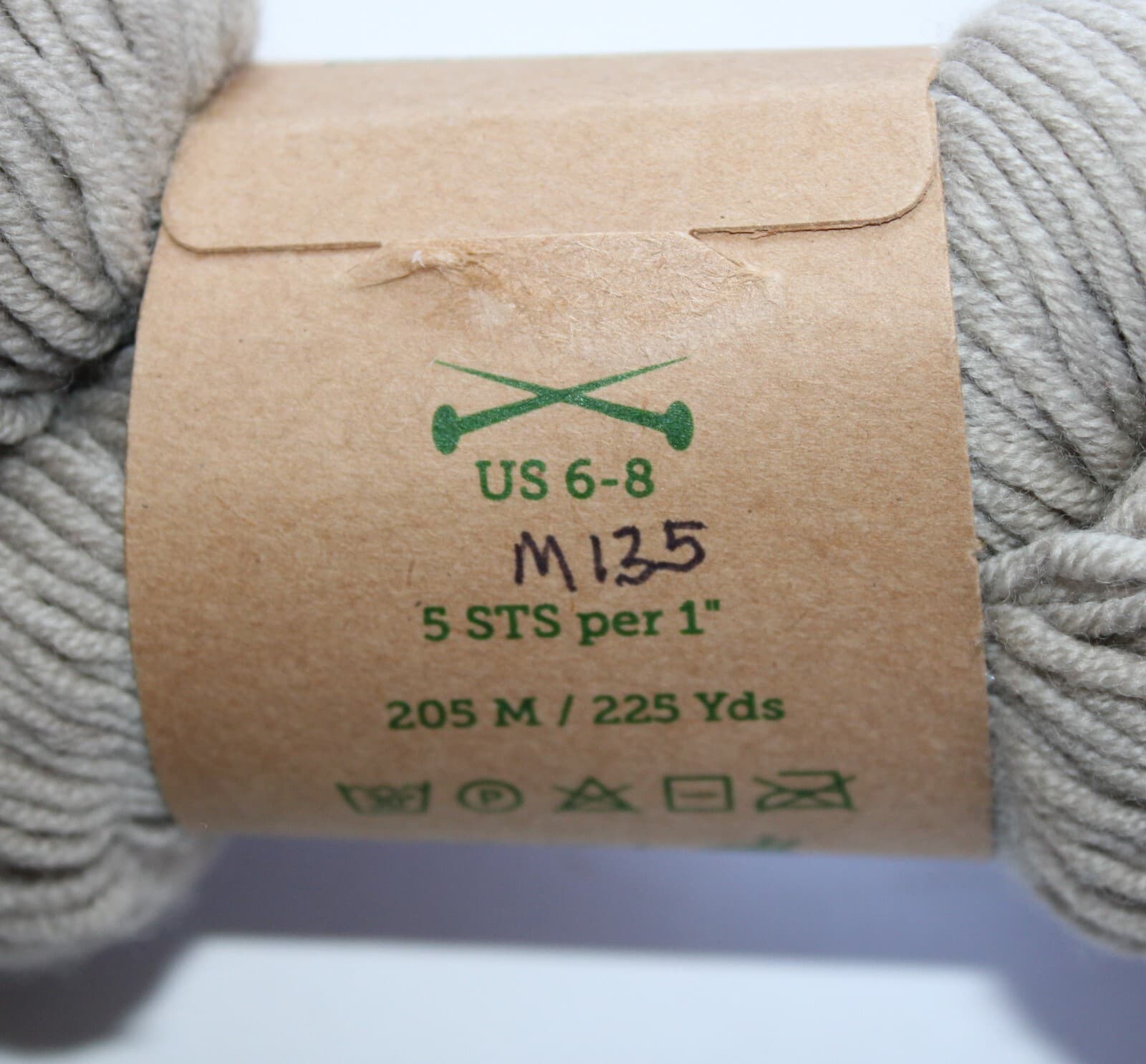 Feza Yarn Harvest 100% Extrafine Superwash Merino Col Light Gray 225yd - Thumbnail 3
