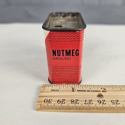 Vintage Frank's Ground Nutmeg Container Metal Slide Top 29¢ - Thumbnail 10