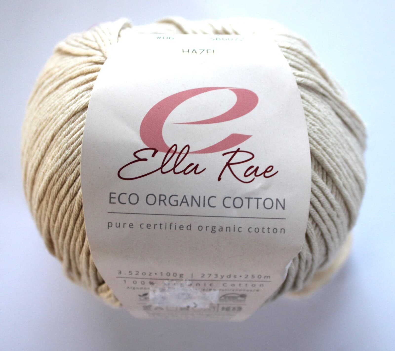 Ella Rae ECO Organic Cotton 100% Col 06 Hazel 3.52oz, 273yd