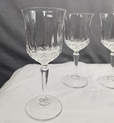 St. George American Heritage 4 Crystal Wine Glasses Long Stemware Water Goblet - Thumbnail 2