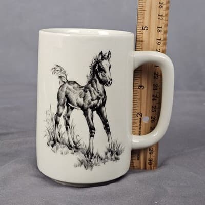 Otagiri Baby Horse Foal Ceramic Coffee Tea Cup Japan Vintage 1970s Excellent - Thumbnail 4