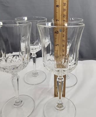 St. George American Heritage 4 Crystal Wine Glasses Long Stemware Water Goblet - Thumbnail 10