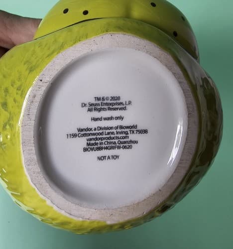 Dr Seuss The Grinch Head Shaped Coffee Mug Novelty Mugs Tea Cup Christmas Gift - Thumbnail 5