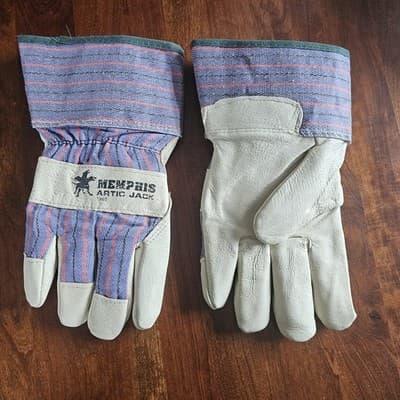 2 Pairs MCR Arctic Jack Gloves M Premium A Grade Pigskin Ins Leather Safety Cuff - Thumbnail 2