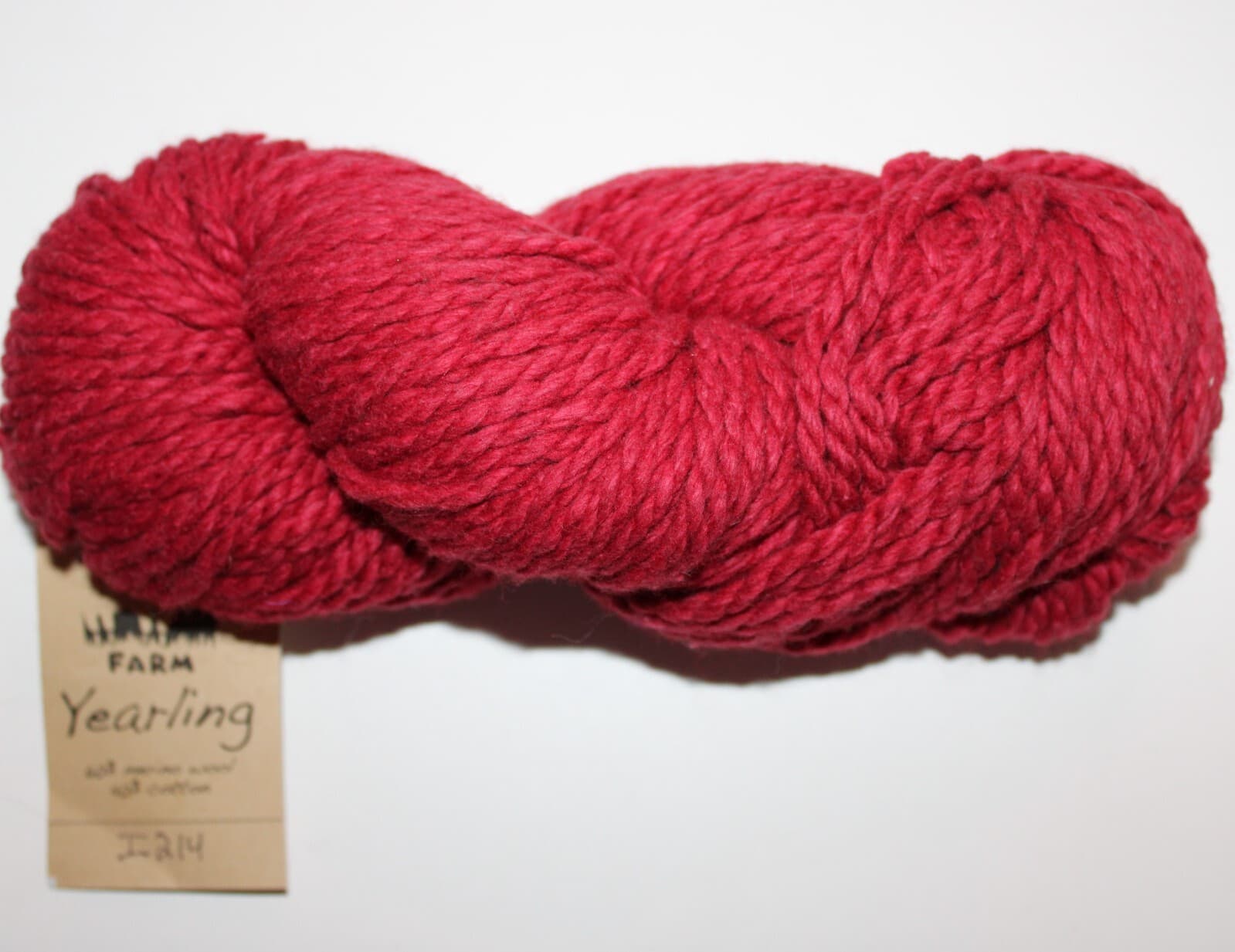Juniper Moon Farm Yarn Yearling Col 08 Red 60% Merino 40% Cotton 3.5oz 109yd
