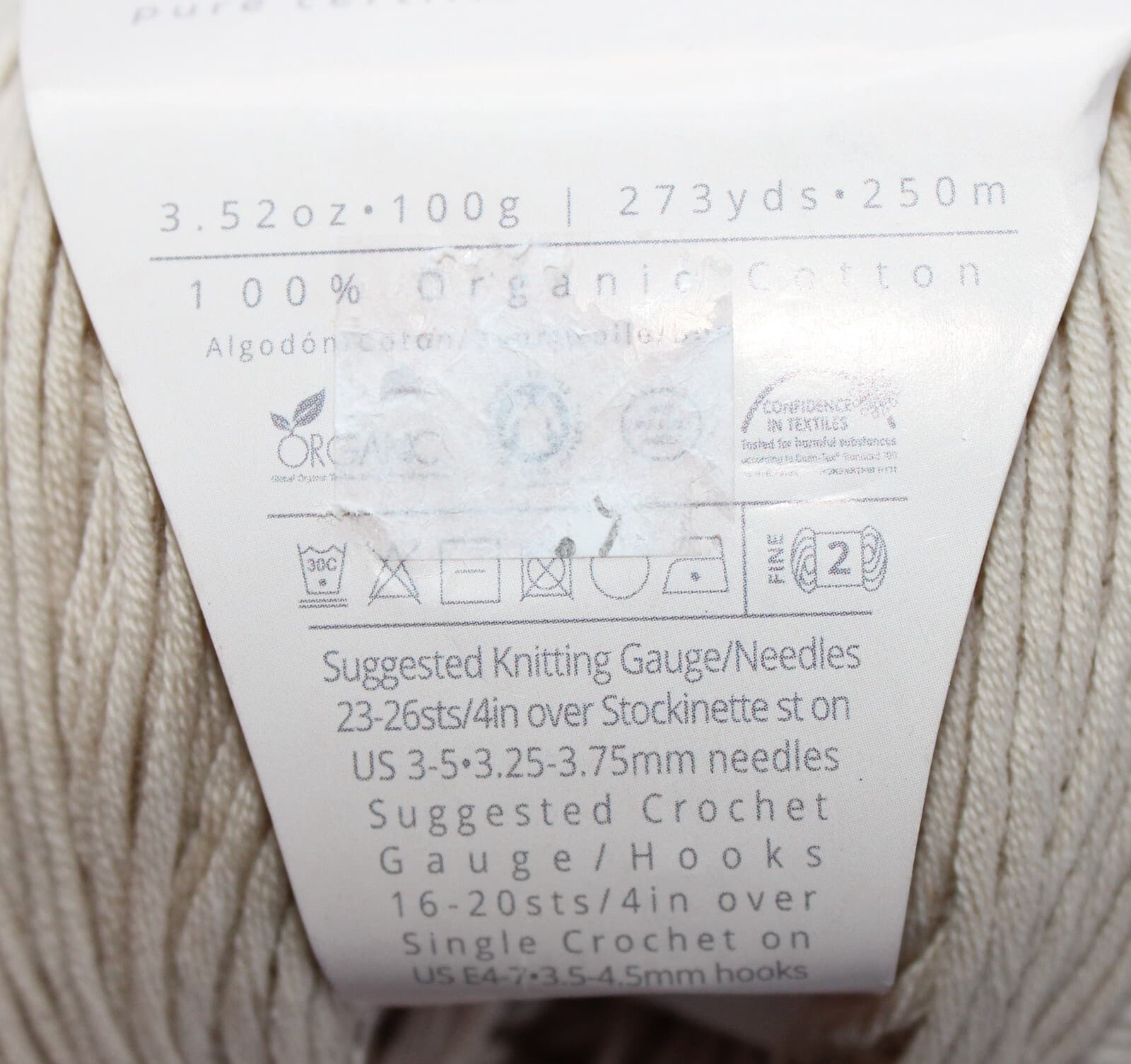 Ella Rae ECO Organic Cotton 100% Col 06 Hazel 3.52oz, 273yd - Thumbnail 4