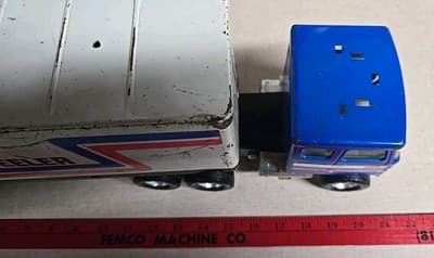 Nylint GMC Astro 18-Wheeler Tractor Trailer Pressed Steel Blue White Red - Thumbnail 8