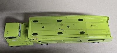 Vintage Tonka Pressed Steel Green Auto Transport Car Carrier Hauler Semi - Thumbnail 5