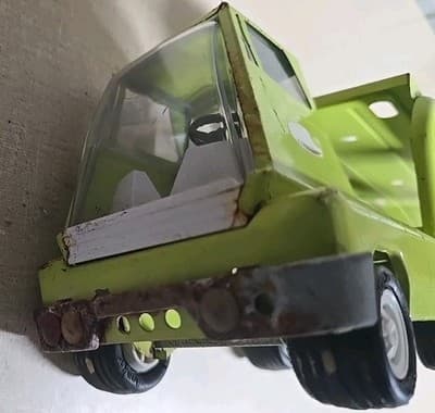 Vintage Tonka Pressed Steel Green Auto Transport Car Carrier Hauler Semi - Thumbnail 4