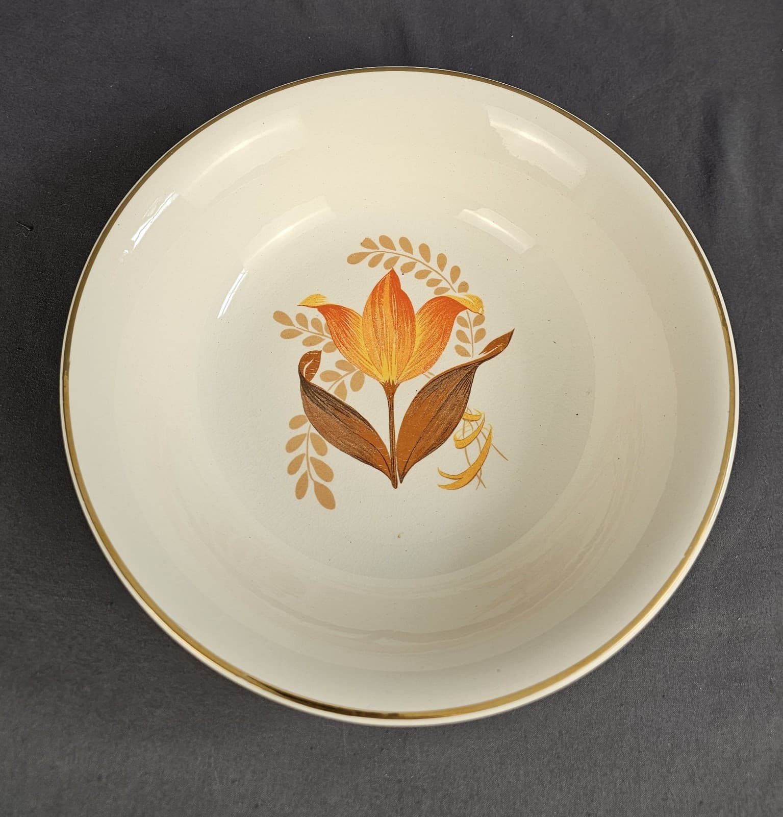 Vintage Bakelite Modern Tulip by Harker Bowl 8.5" Diameter